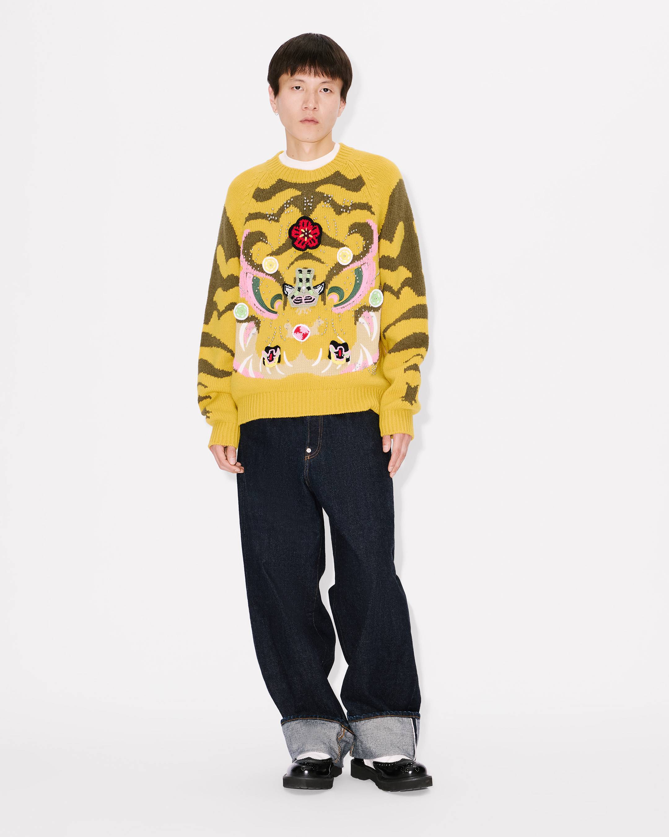 'KENZO Pachinko' embroidered jumper in wool cotton