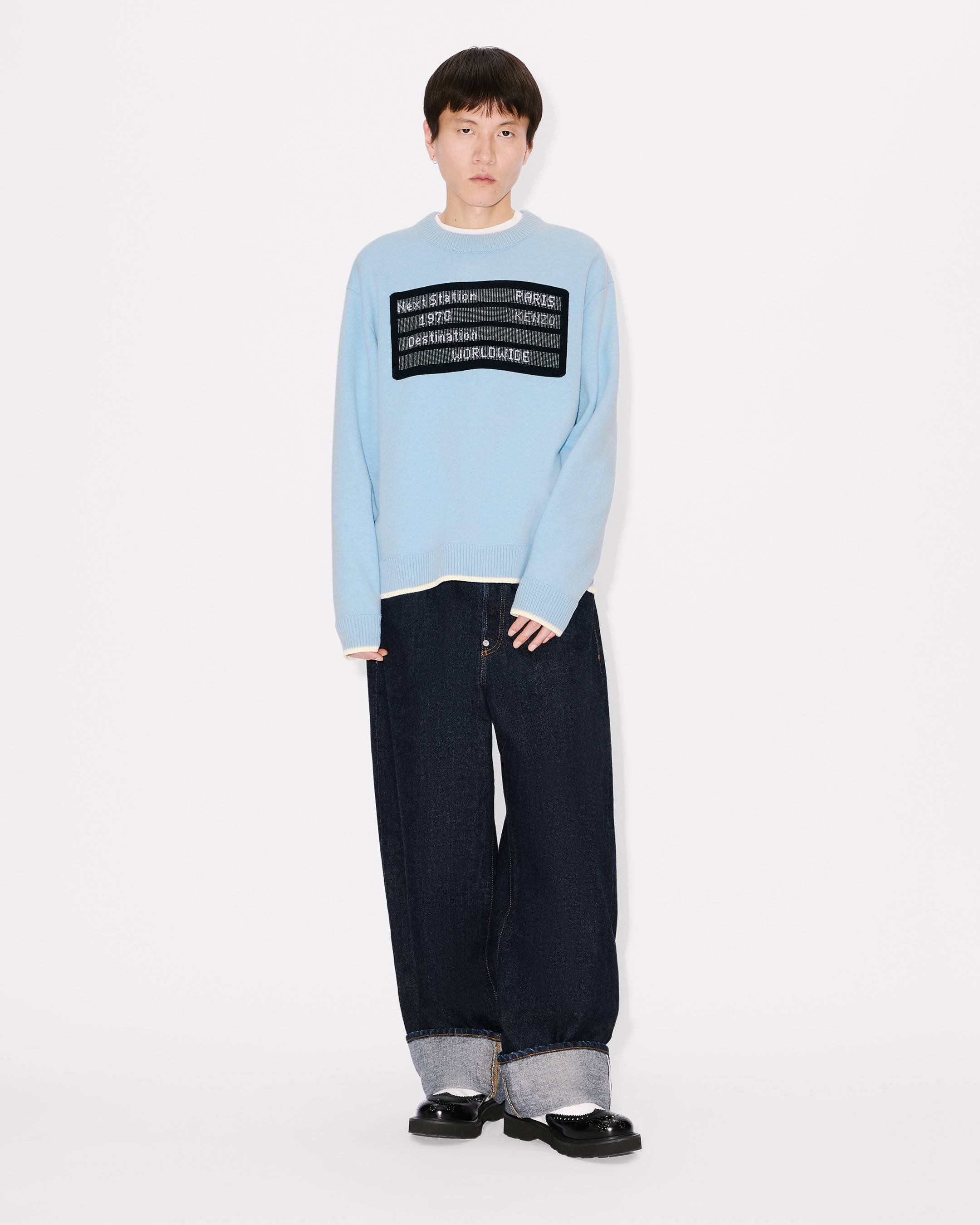 'KENZO City' embroidered jumper in cotton wool