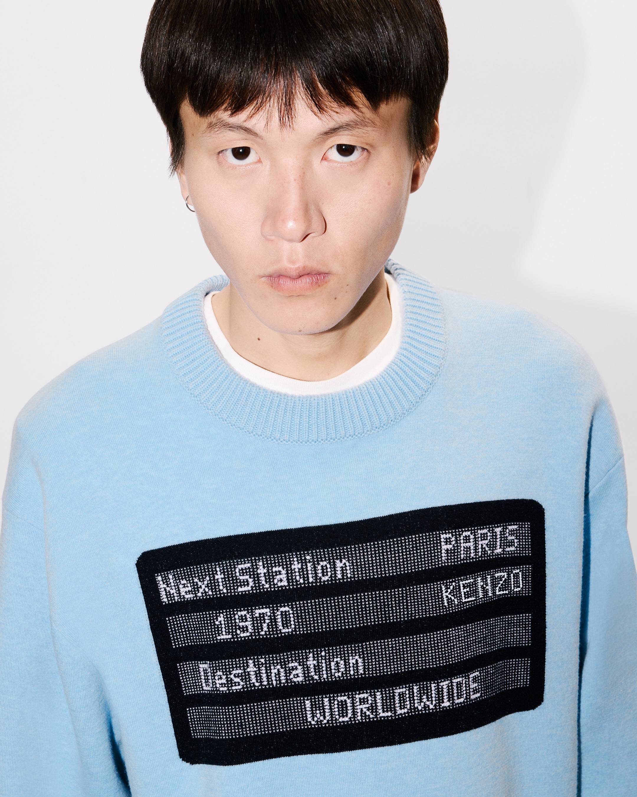 'KENZO City' embroidered jumper in cotton wool