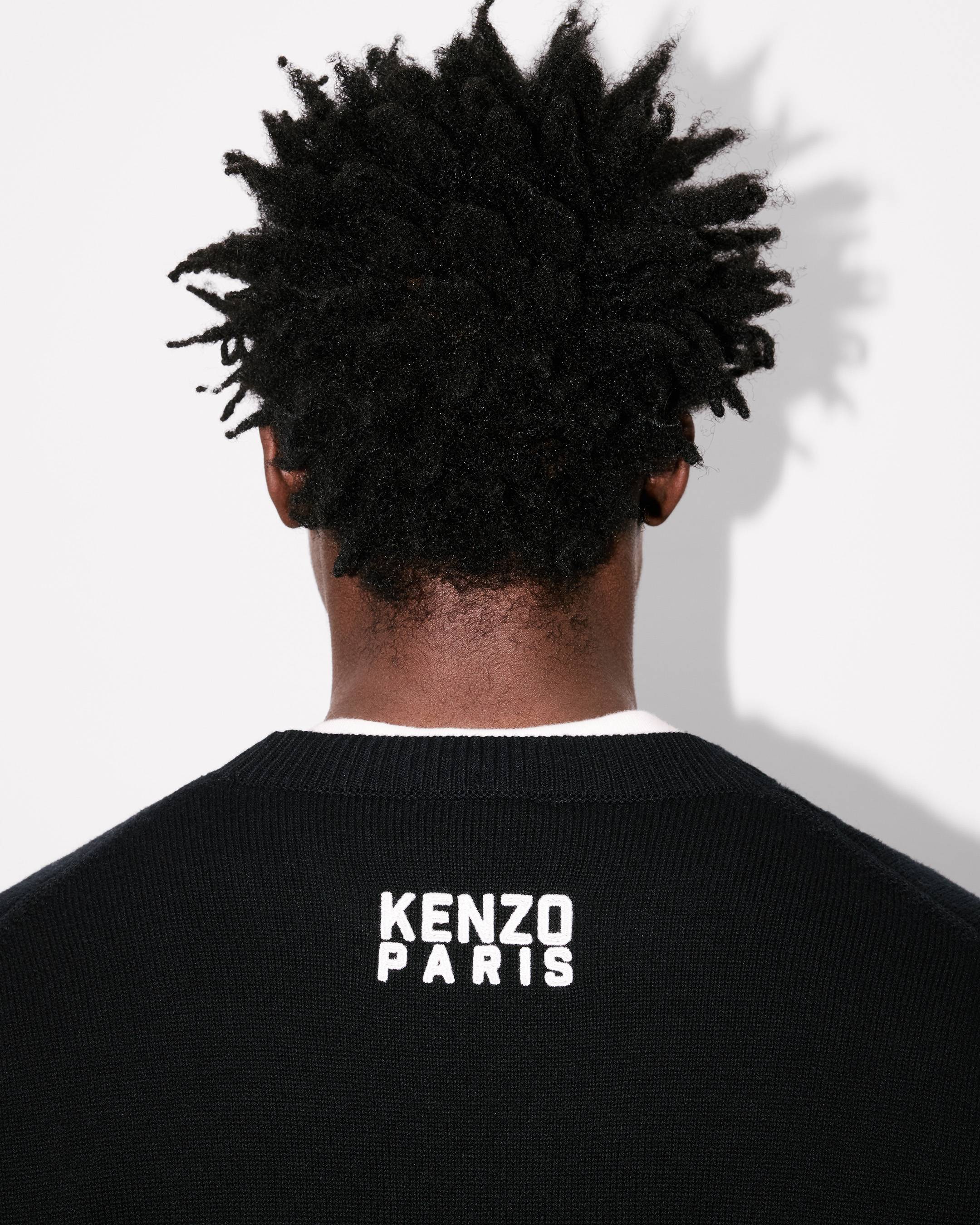 'KENZO Happy Tiger' embroidered jumper in cotton and Merino wool