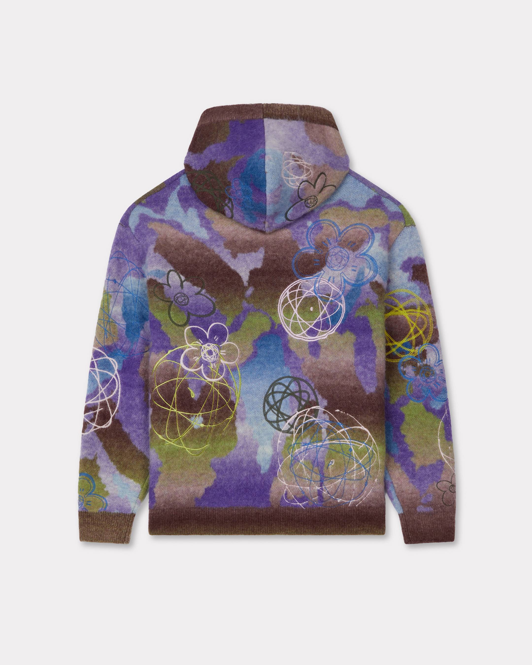 'Kenzo x Futura 2000' knitted hoodie mixed wool