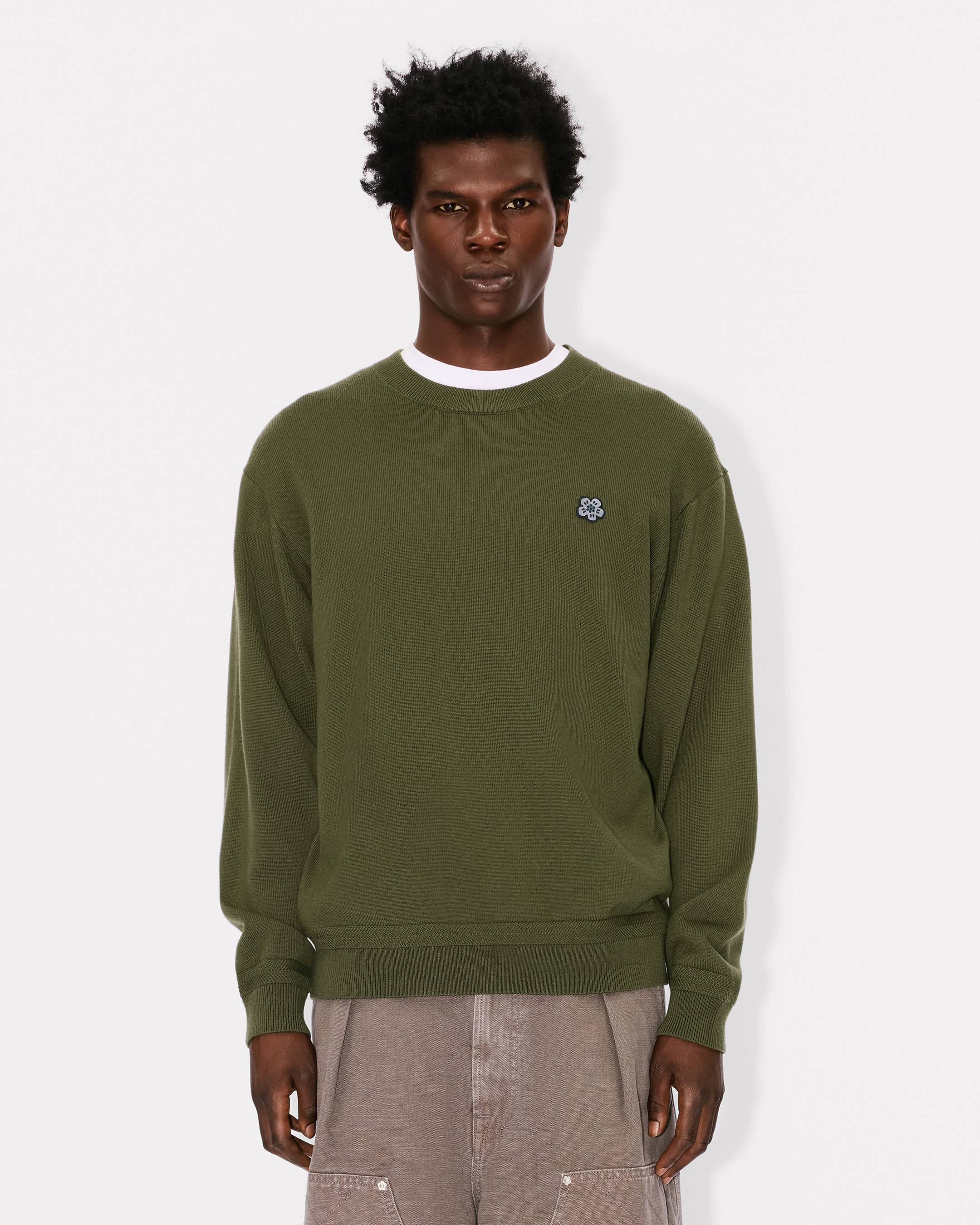 'Boke Flower' embroidered jumper Merino wool