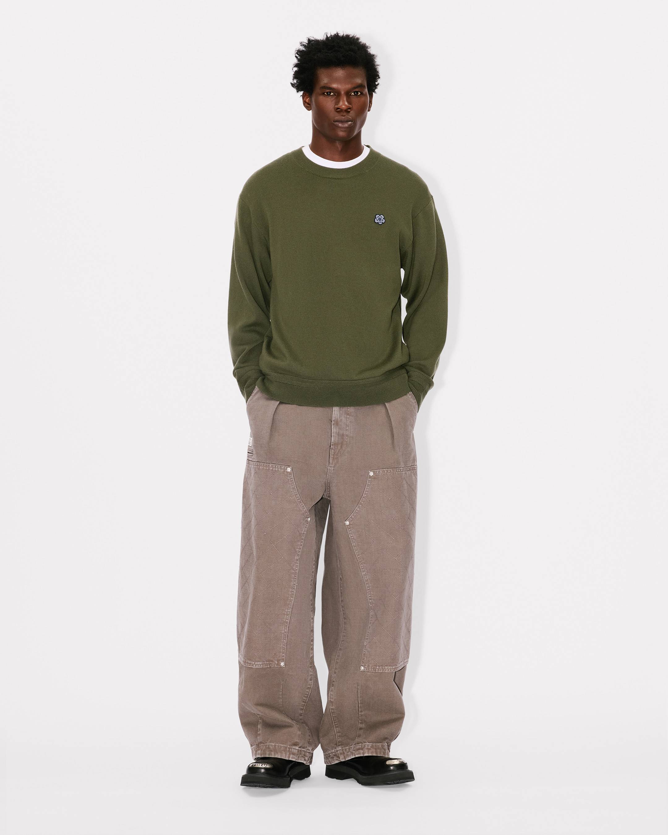 Boke Flower' エンブロイダリー メリノウール ジャンパー