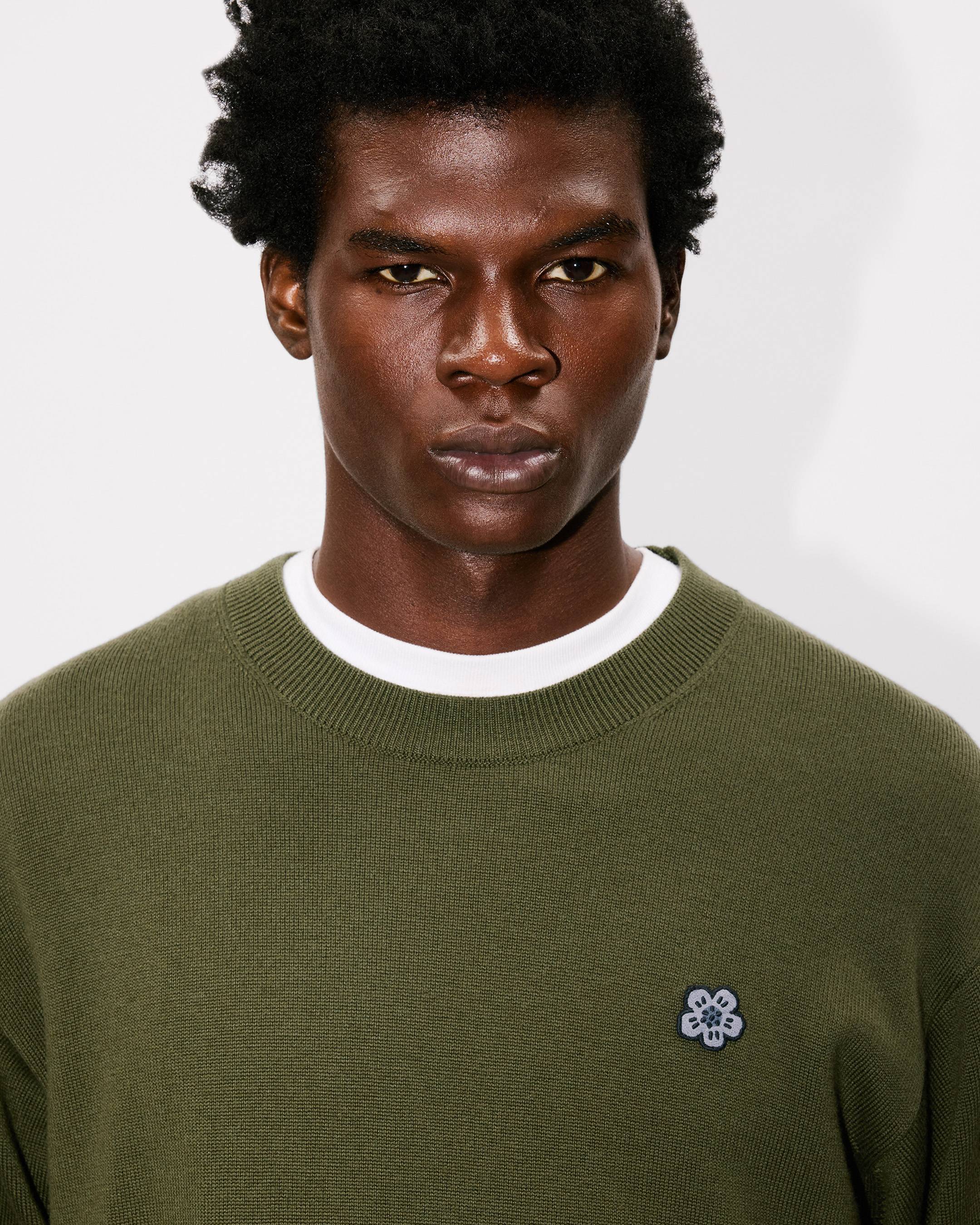 'Boke Flower' embroidered jumper Merino wool