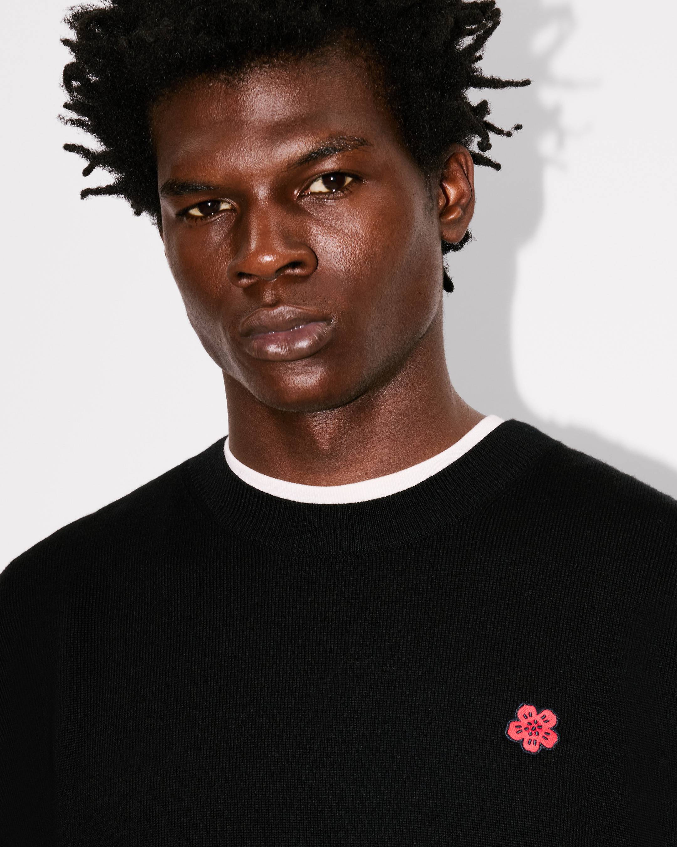 'Boke Flower' embroidered jumper Merino wool