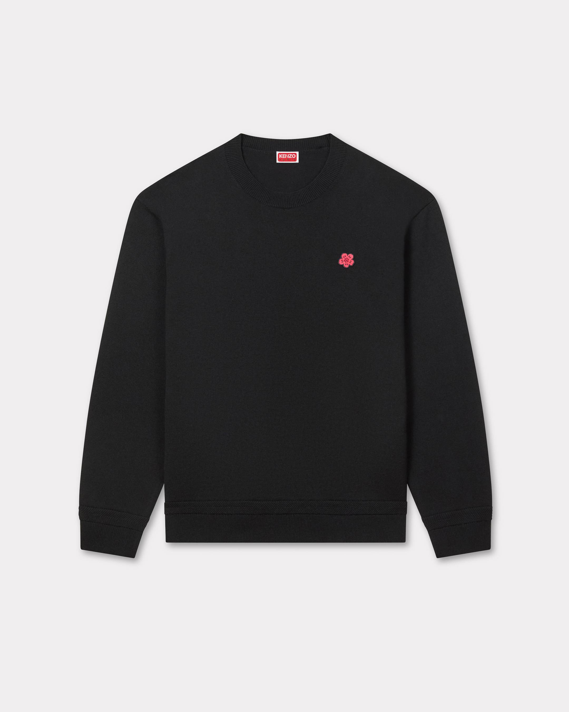 'Boke Flower' embroidered jumper in Merino wool