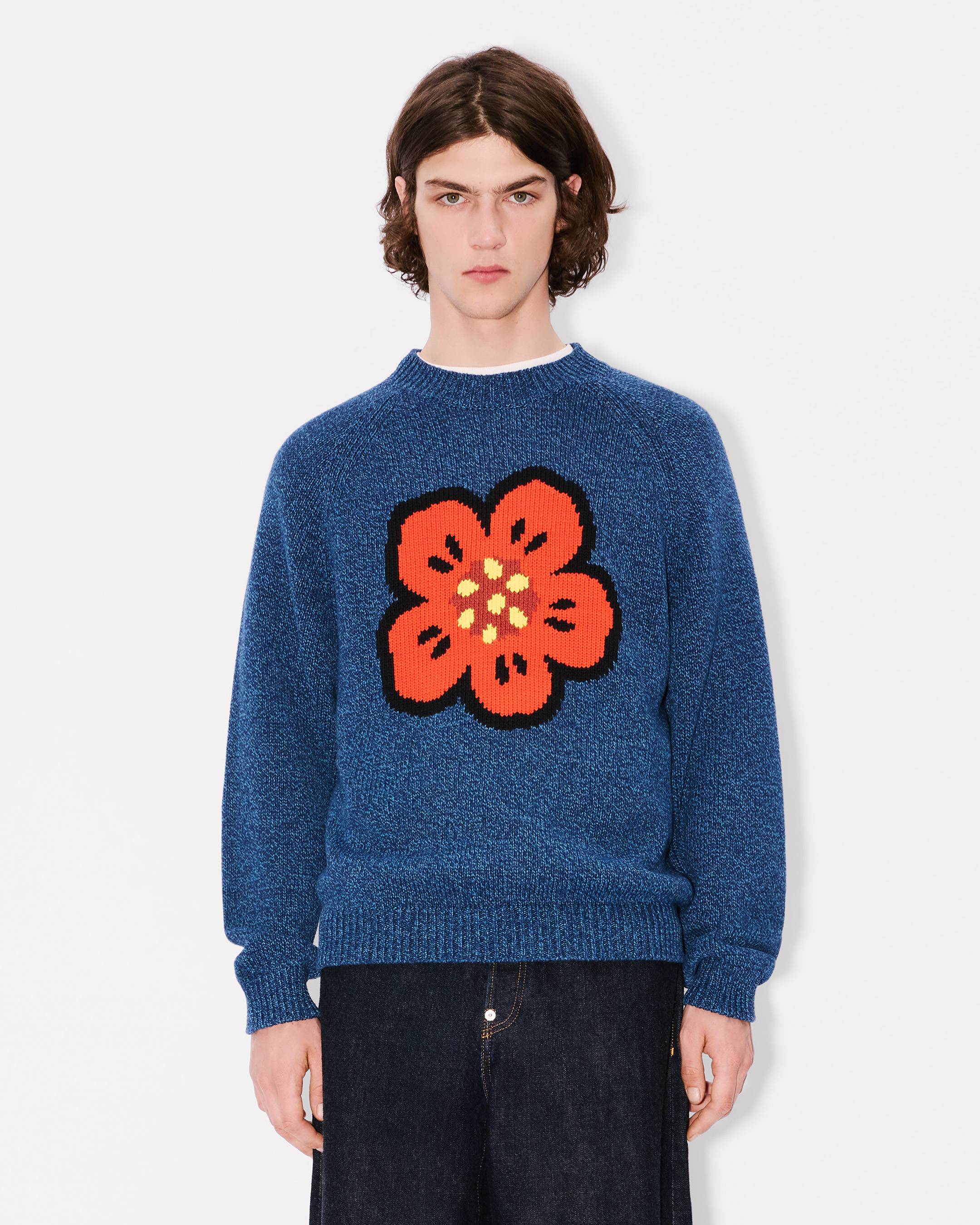 'Boke Flower' jumper in cotton wool