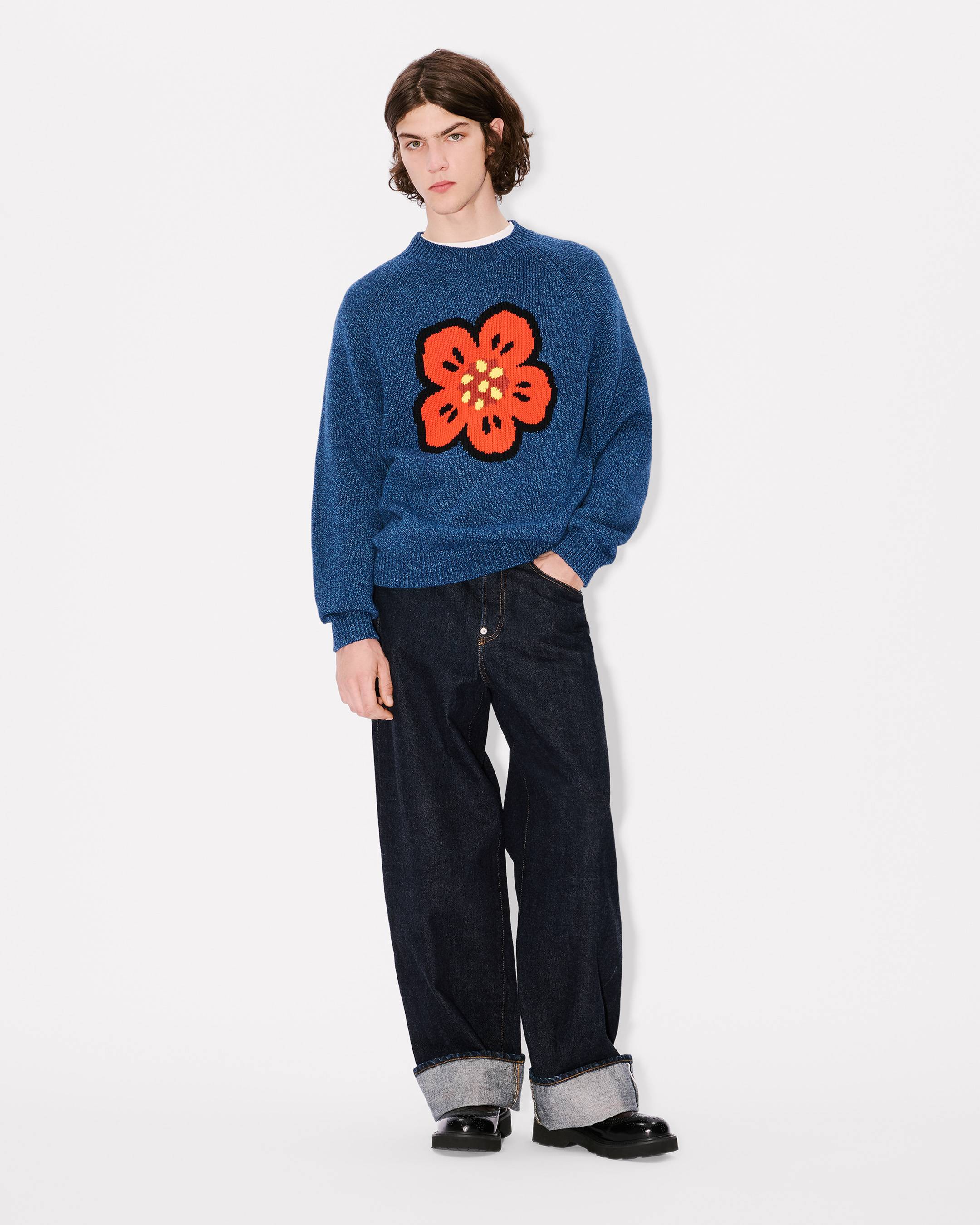 'Boke Flower' jumper in cotton wool