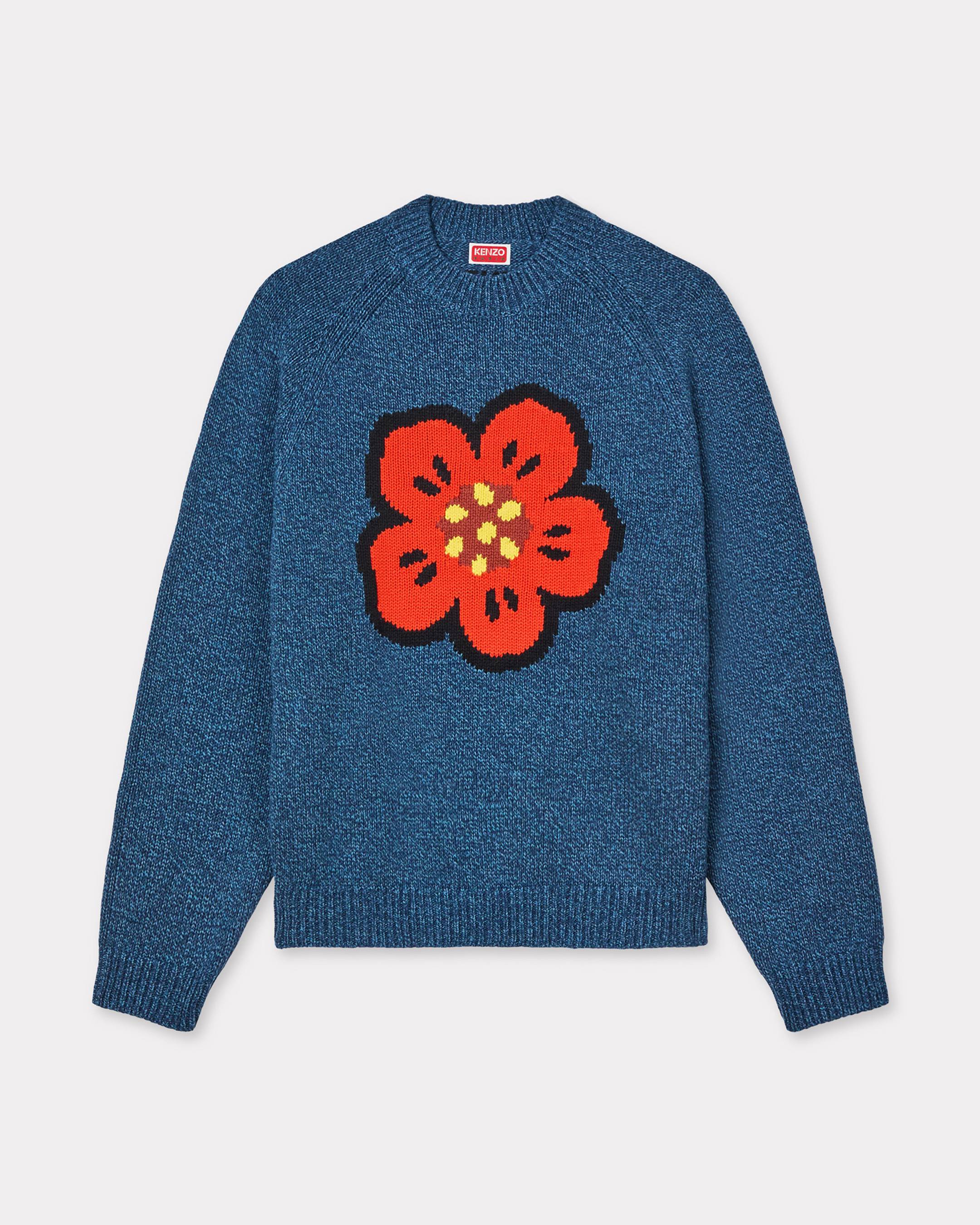 KENZO 'Boke Flower' Sweater Wool, Man, Blue, Size Xs,