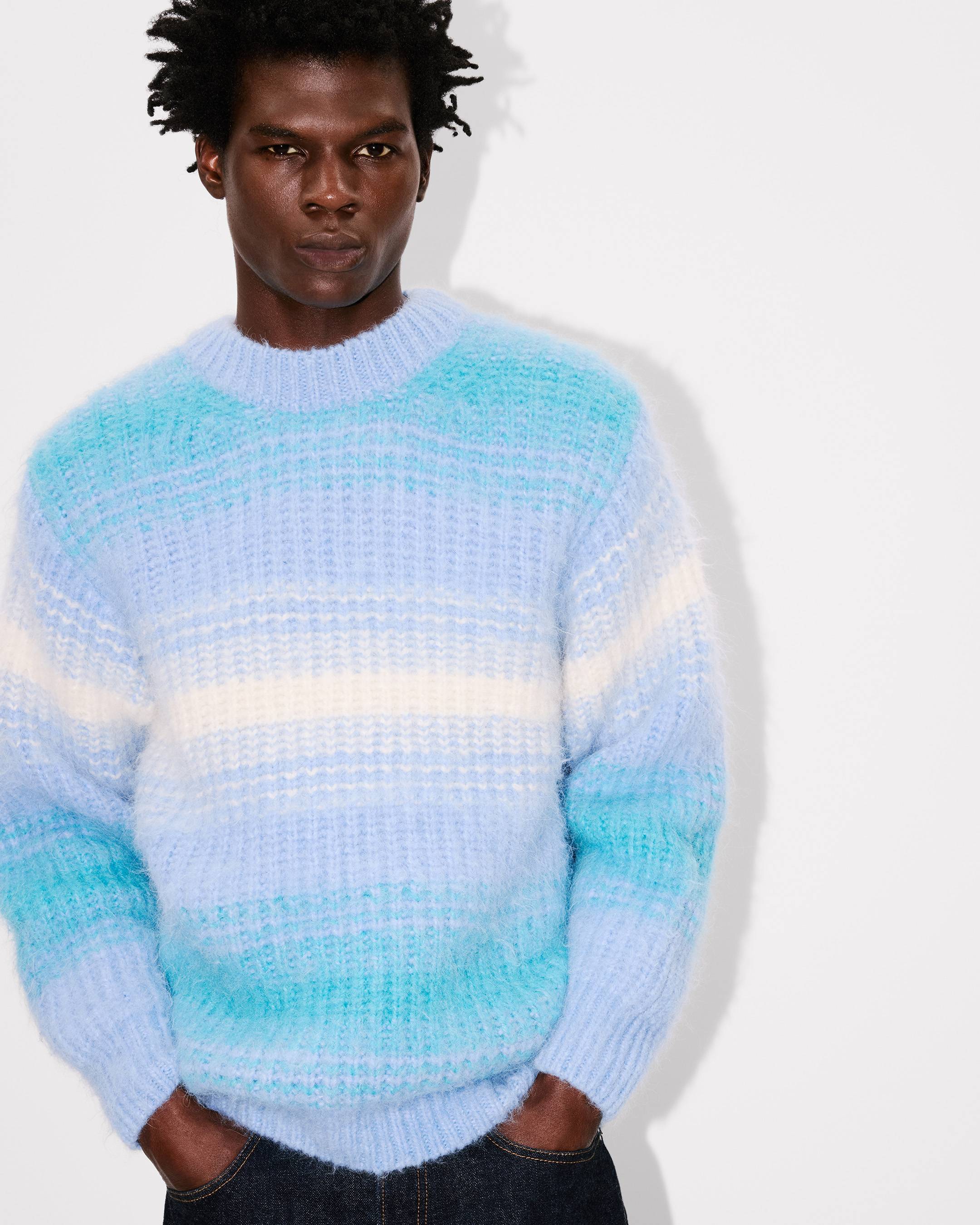 'KENZO Speed Stripe' jumper in mixed alpaca wool