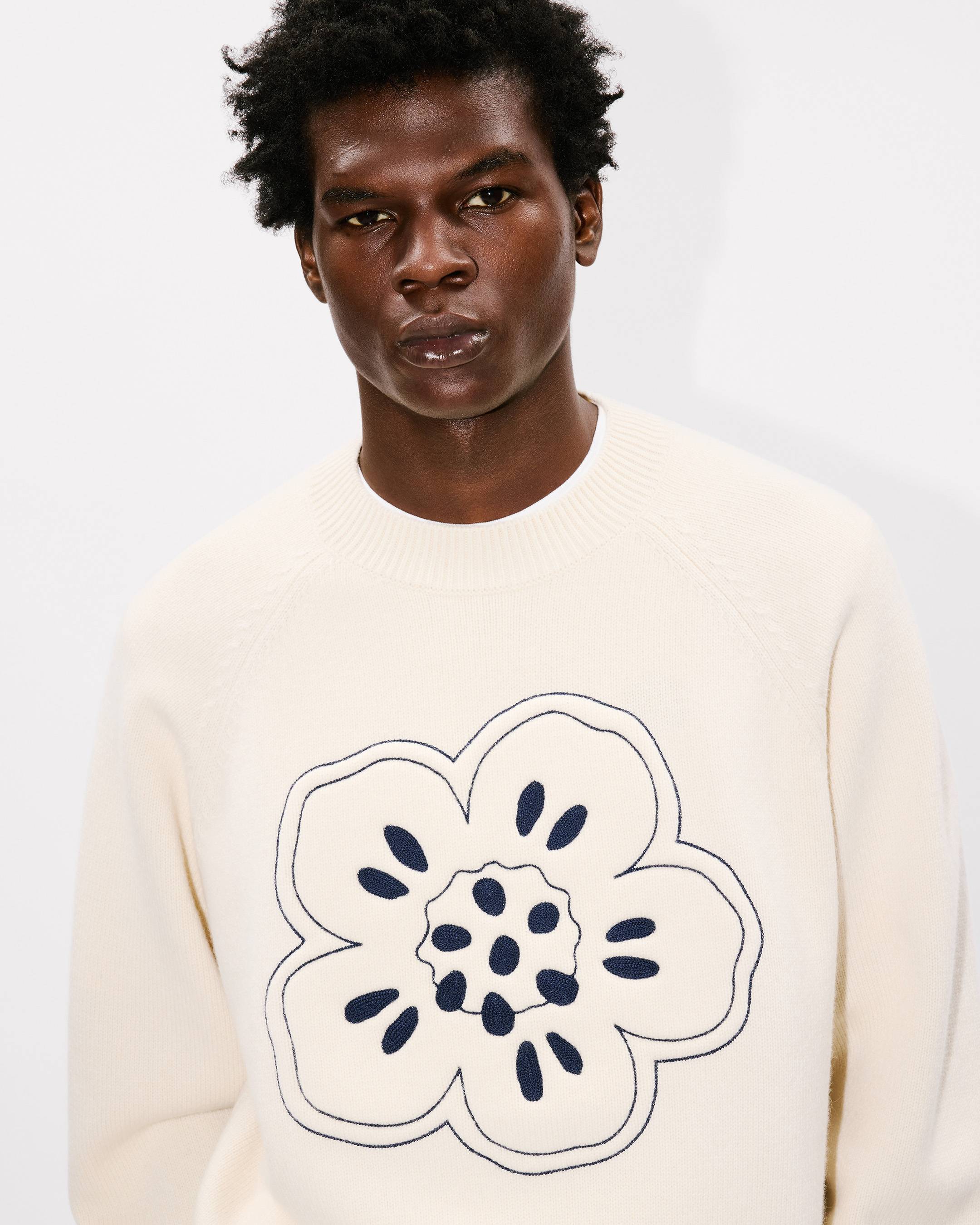 Boke Flower' embroidered jumper wool