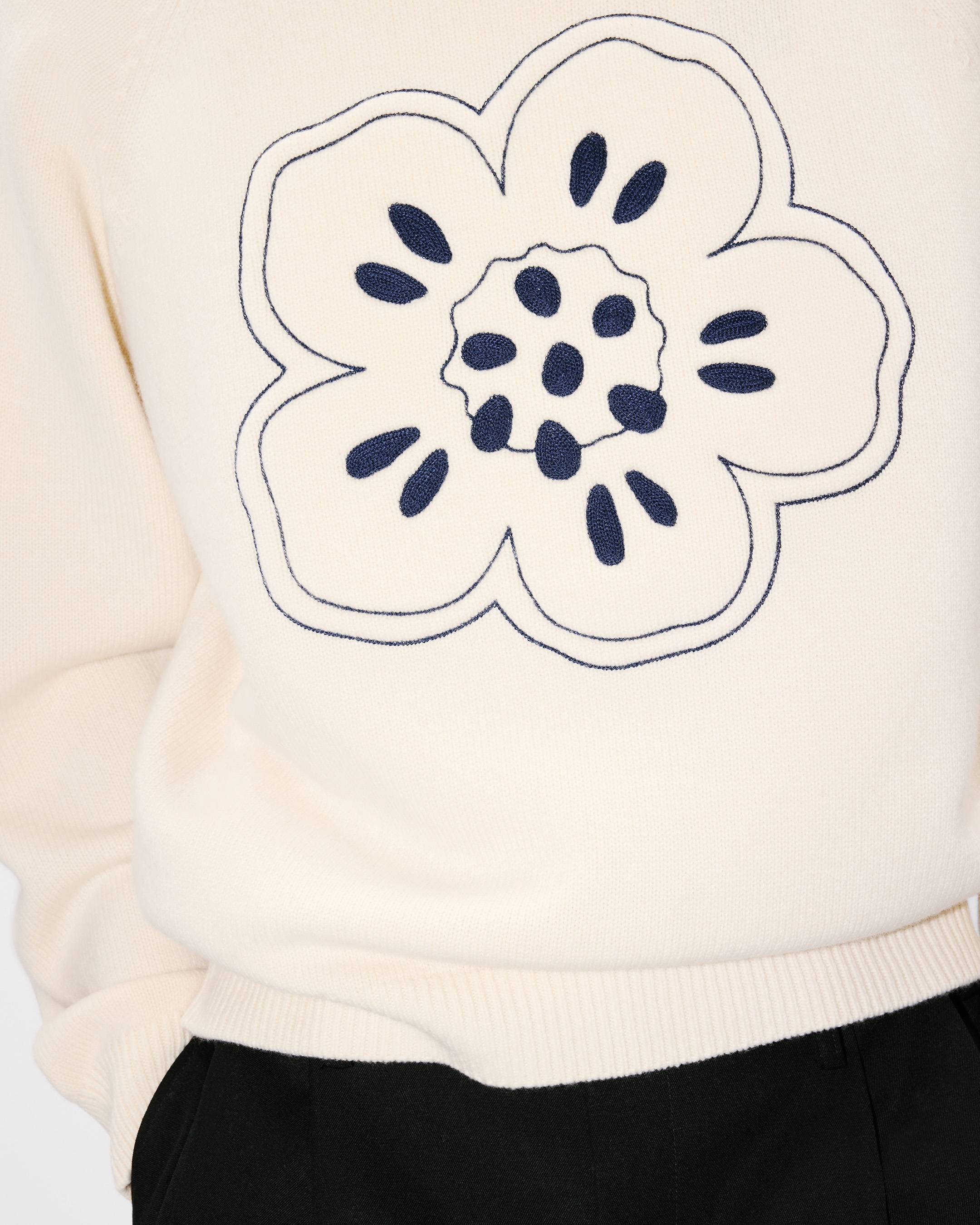 'Boke Flower' embroidered jumper in wool