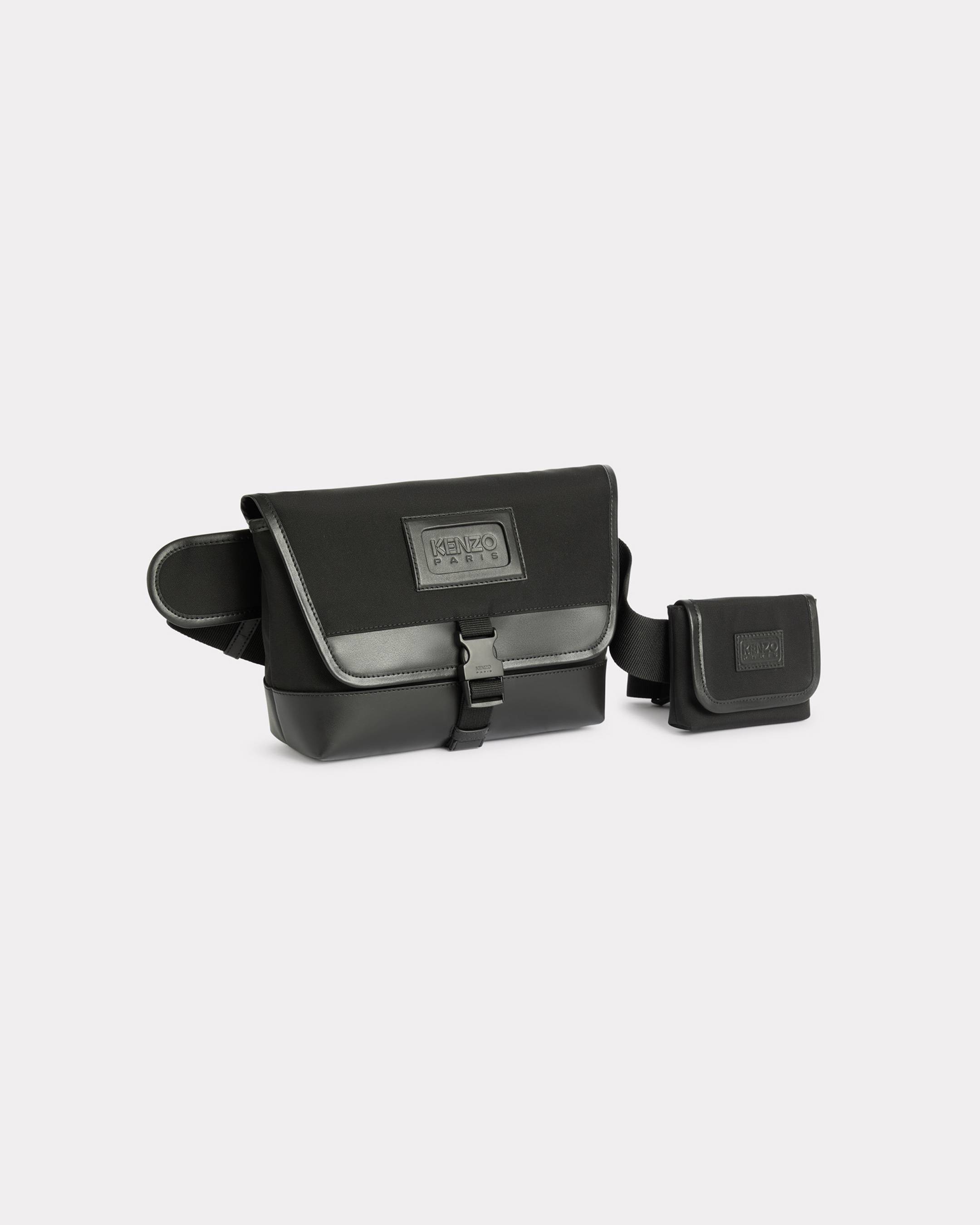 KENZO ' Kommuter' Small Messenger Bag, Man, Black, Size One, Leather
