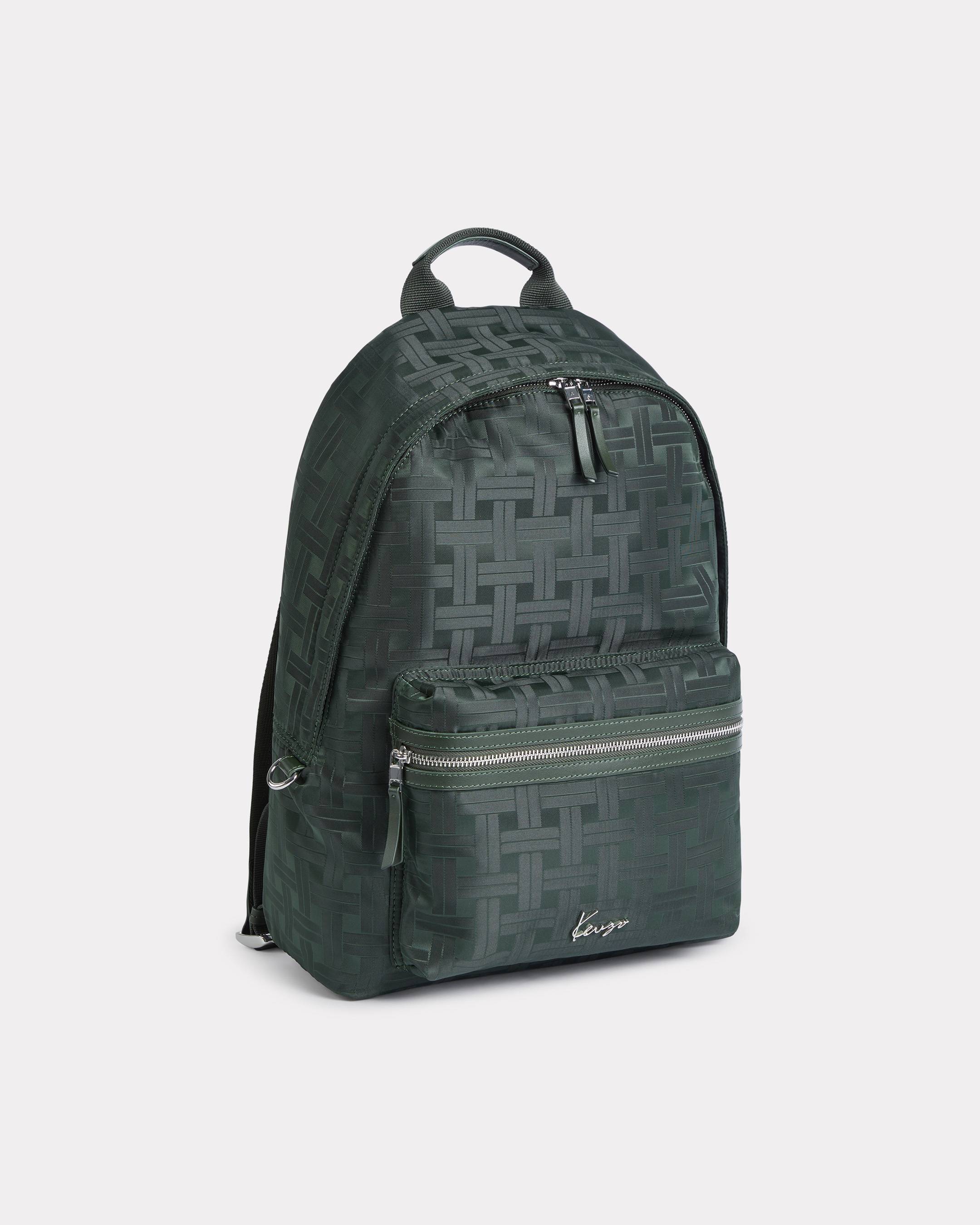 KENZO ' Mura' Backpack, Man, Dark Khaki, Size One, Leather