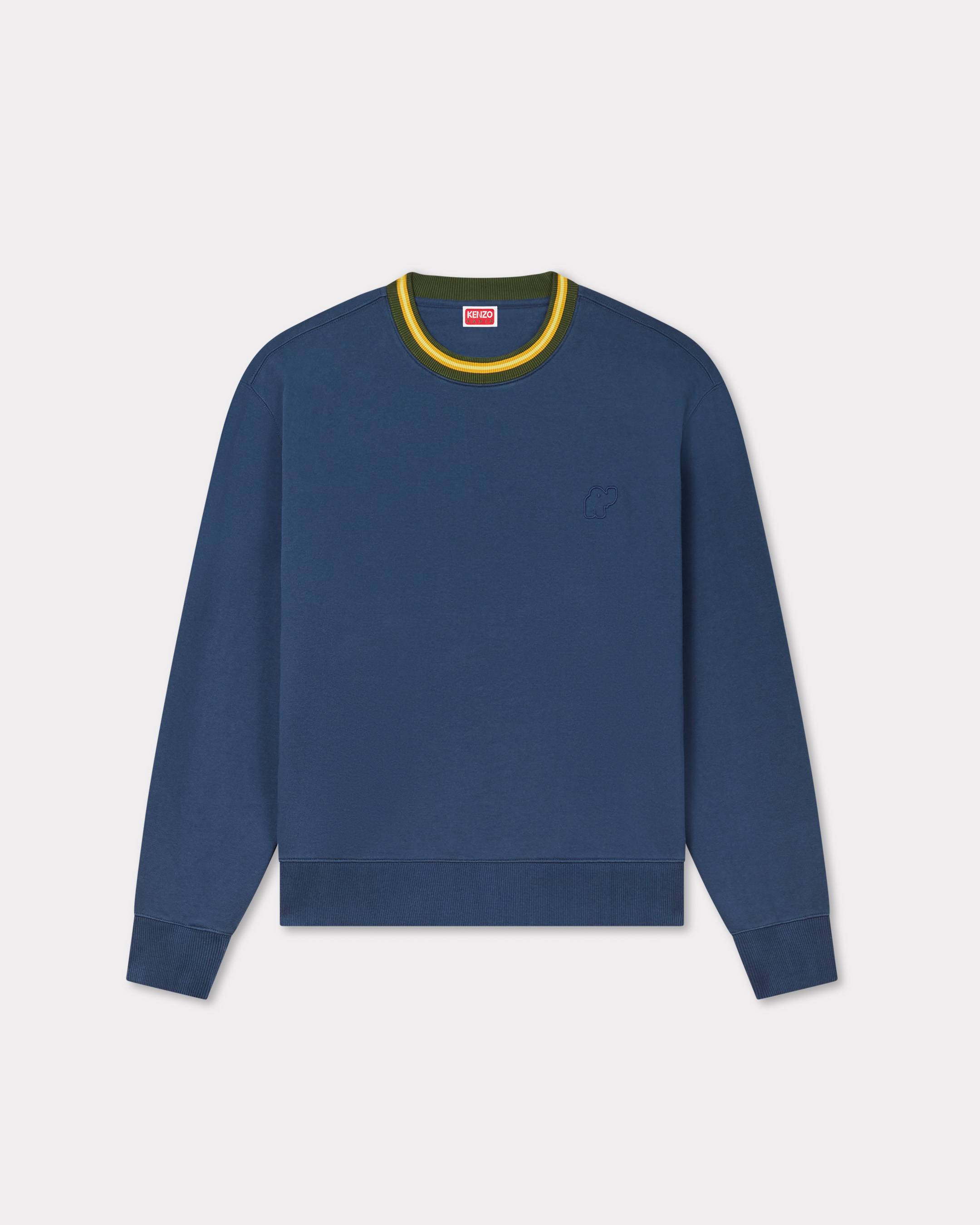 KENZO 'Kenzo Elephant Logo' Embroidered Sweatshirt In Cotton Dark Blue Mens - Size Xl