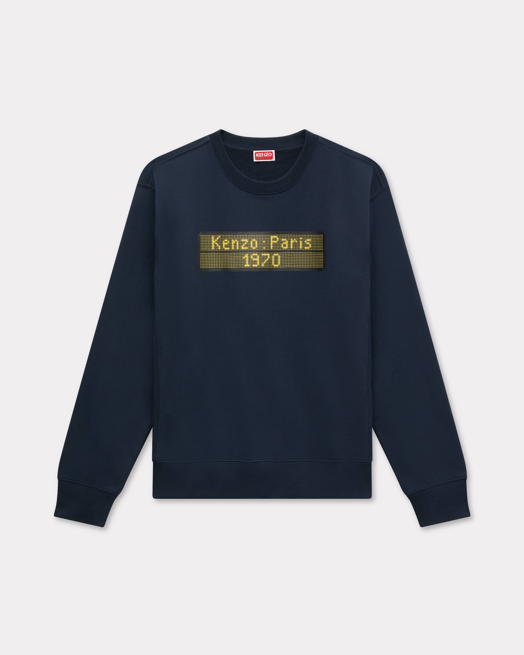 KENZO ' City' Sweatshirt , Man, Blue Black, Size Xxl, Cotton