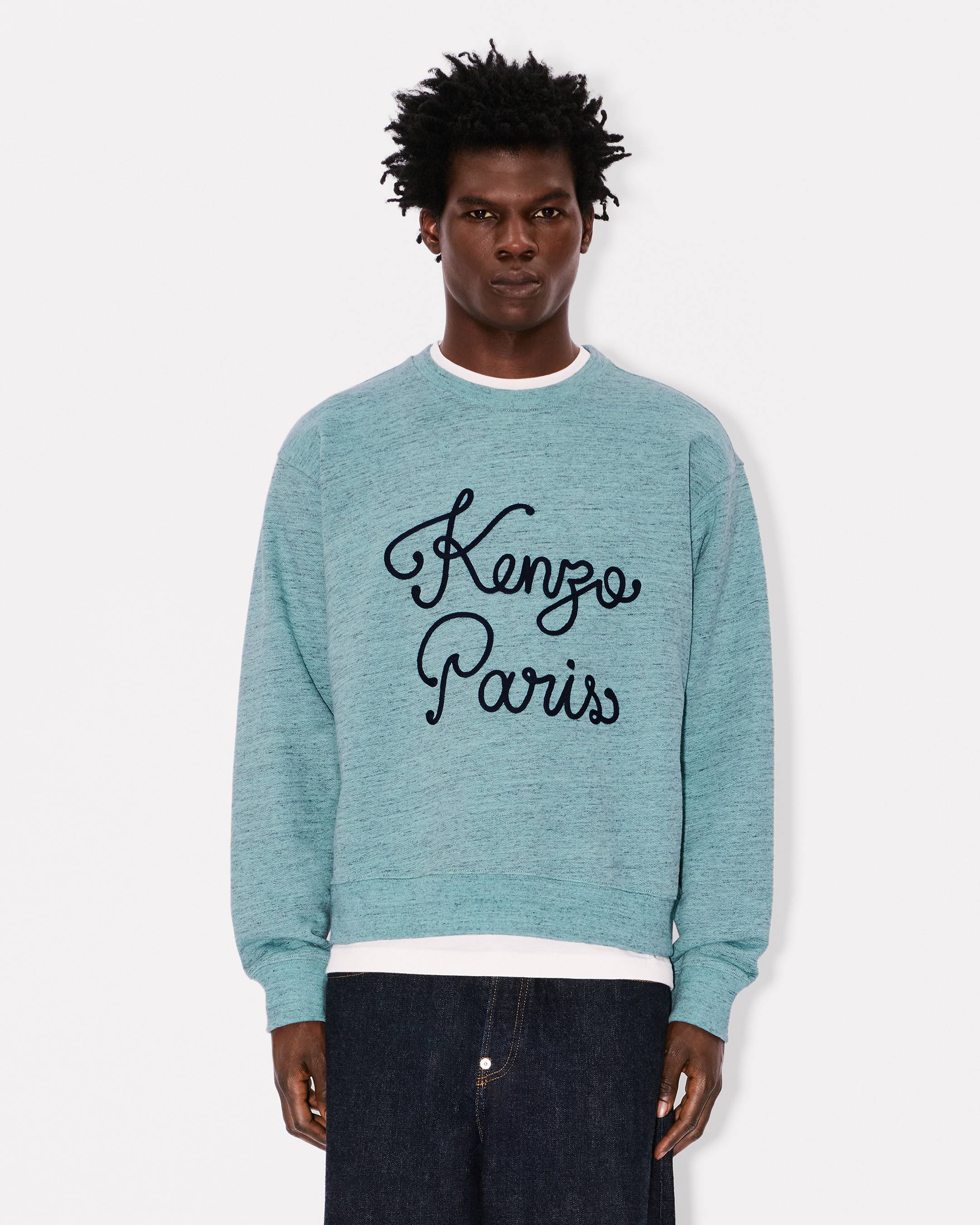 'KENZO Paris Chainstitch' embroidered sweatshirt in cotton