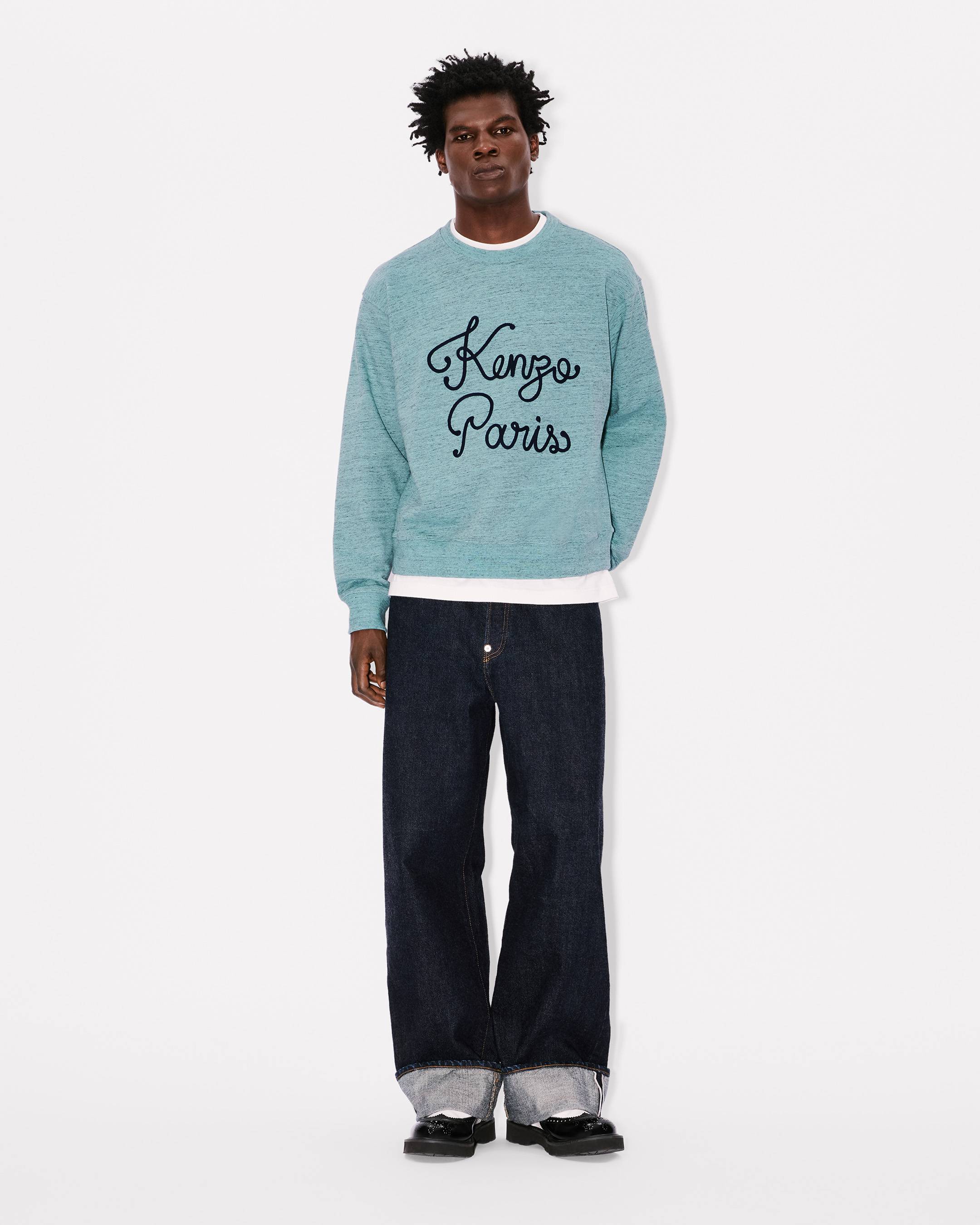 'KENZO Paris Chainstitch' embroidered sweatshirt in cotton