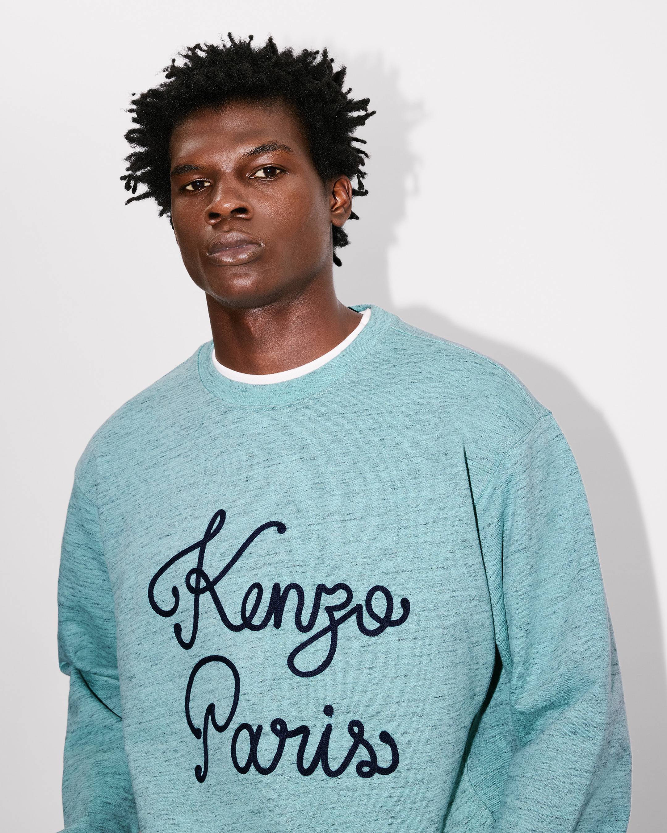 'KENZO Paris Chainstitch' embroidered sweatshirt in cotton