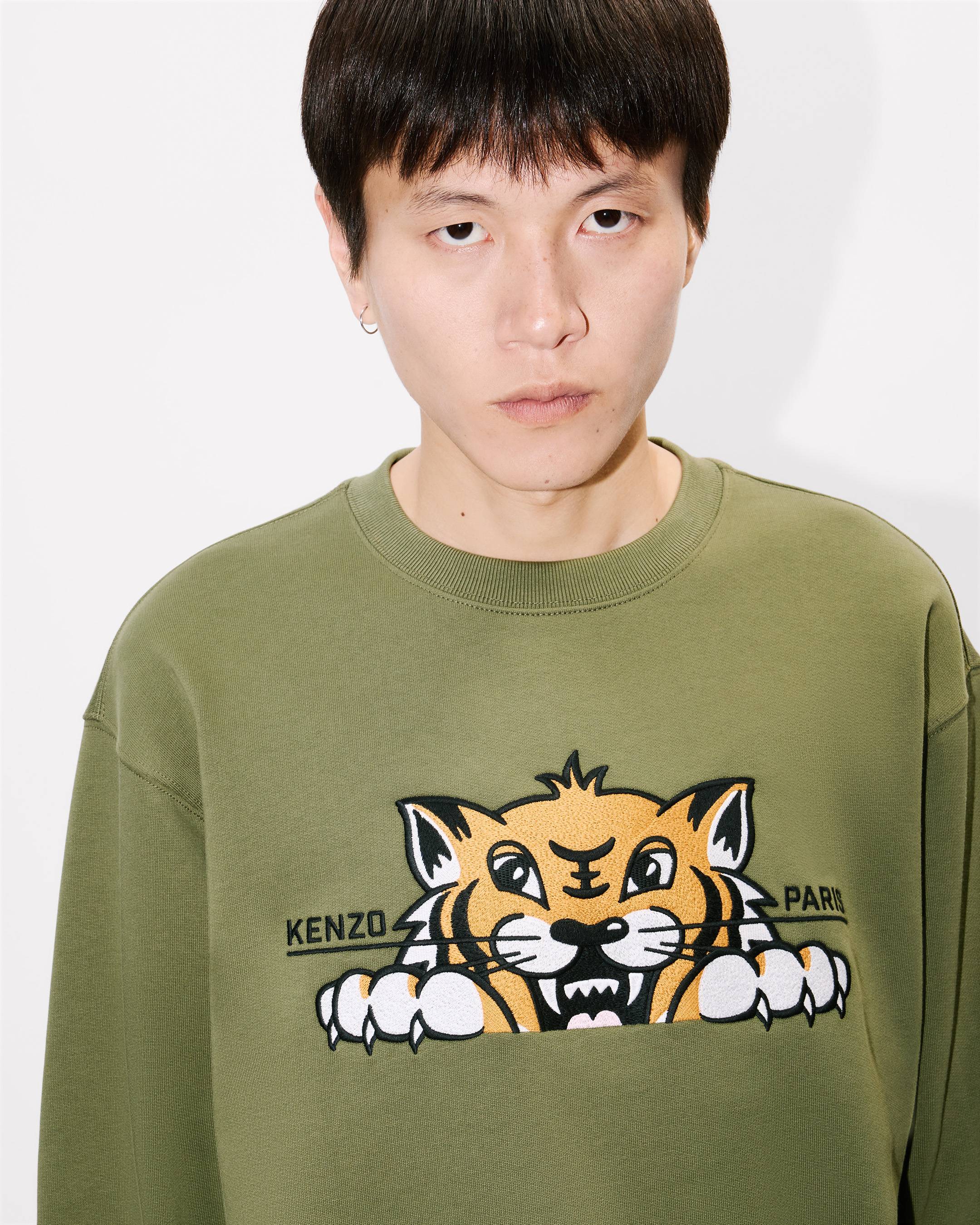 【Kenzo】SWEAT◆FF65SW2654MF KENZO Happy Tiger' embroidered sweatshirt in cotton | Men's