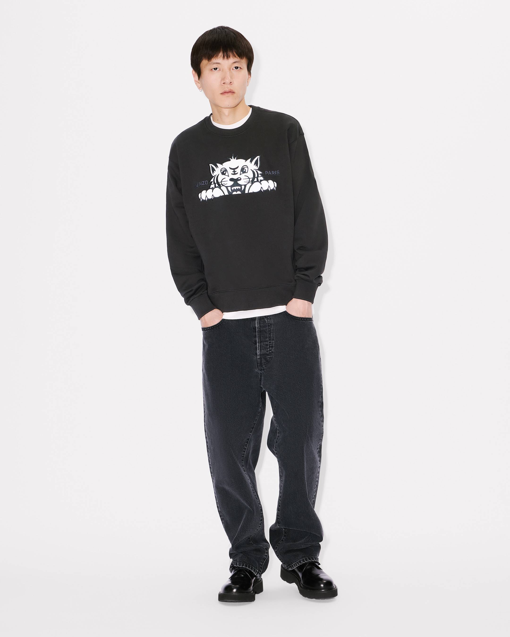 'KENZO Happy Tiger' embroidered sweatshirt in cotton