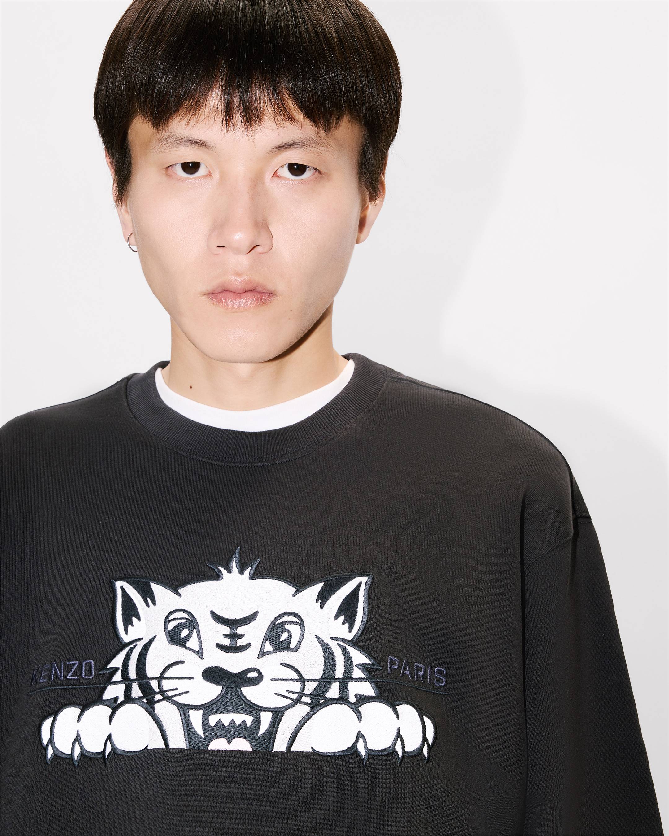 'KENZO Happy Tiger' embroidered sweatshirt cotton