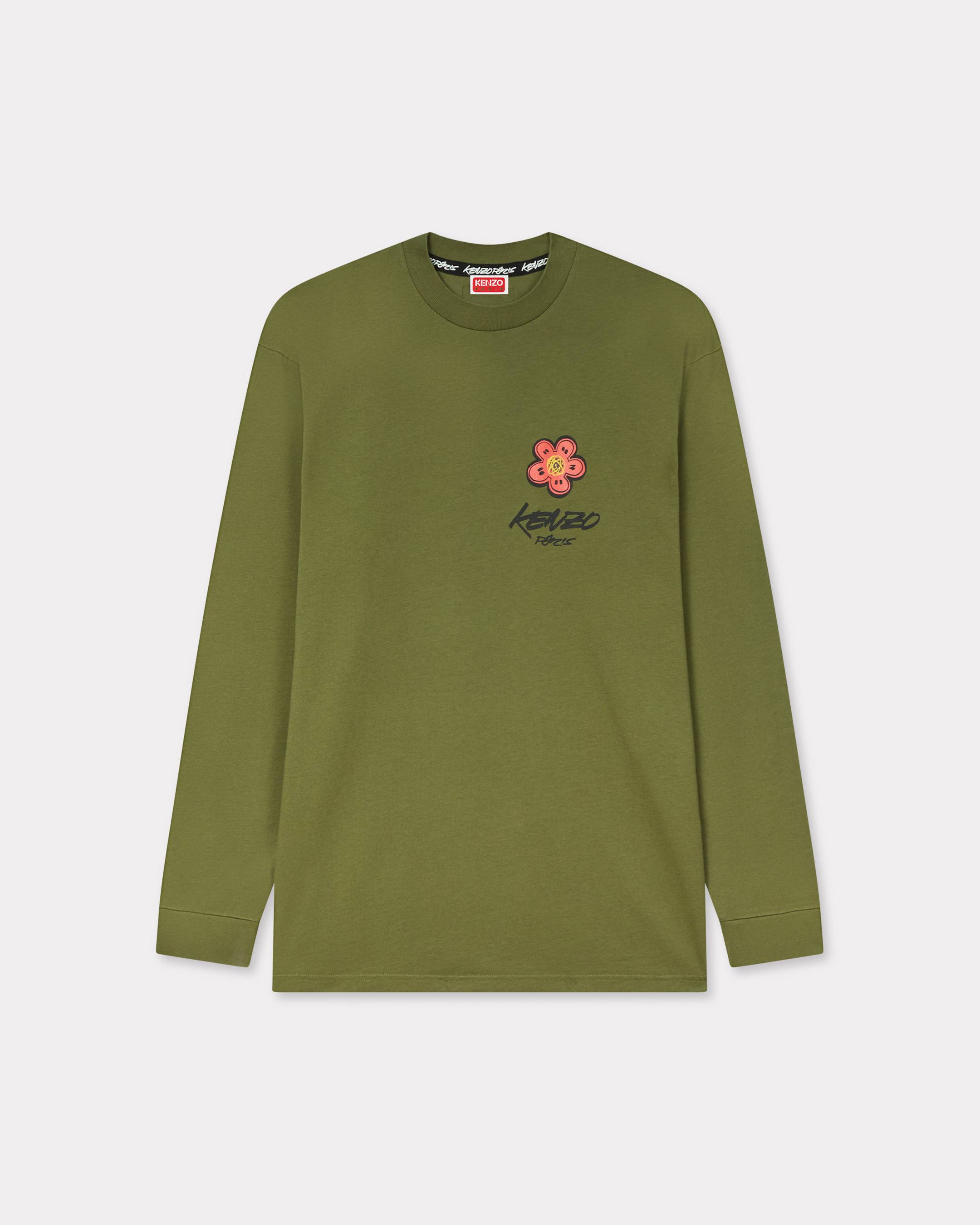 KENZO 'KENZO x Futura 2000' Long Slevee T-shirt, Man, Khaki, M, Cotton