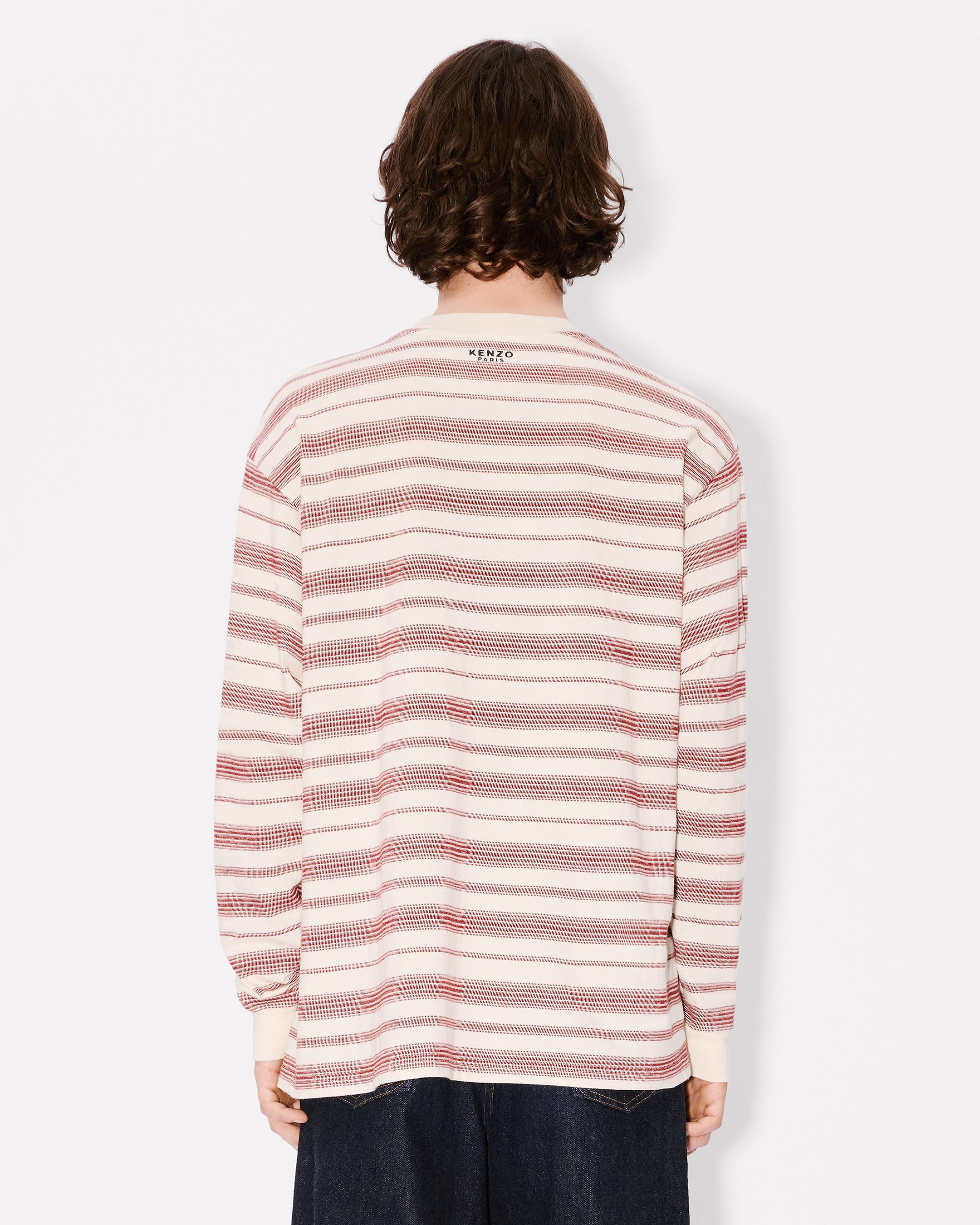 'Boke Flower' striped embroidered T-shirt in cotton