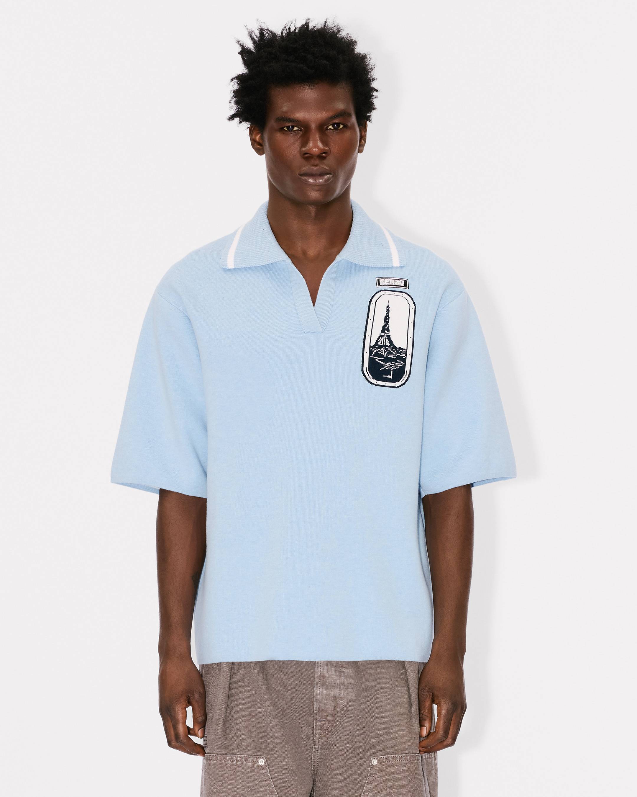 'KENZO City' knitted polo in cotton wool