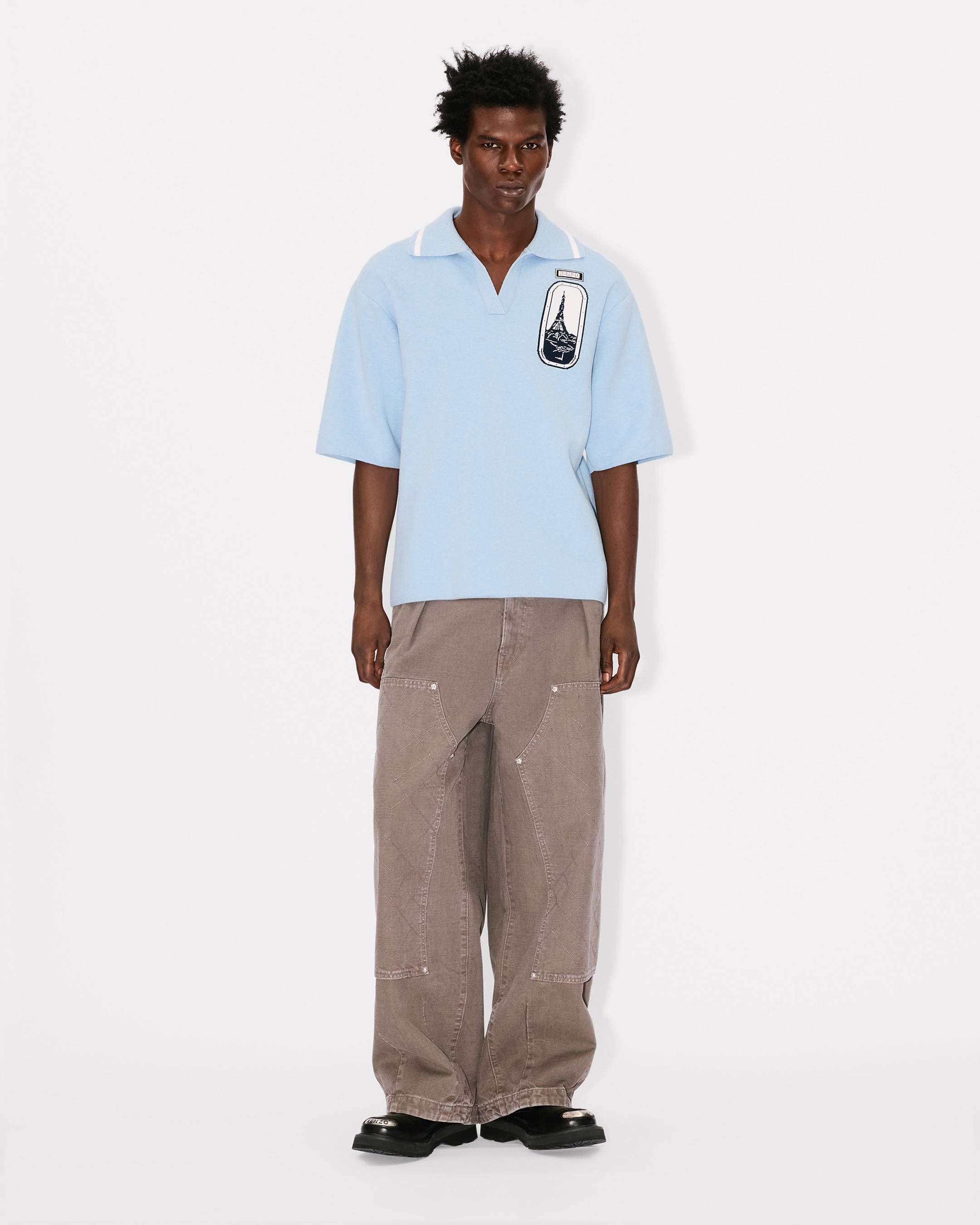 'KENZO City' knitted polo in cotton wool