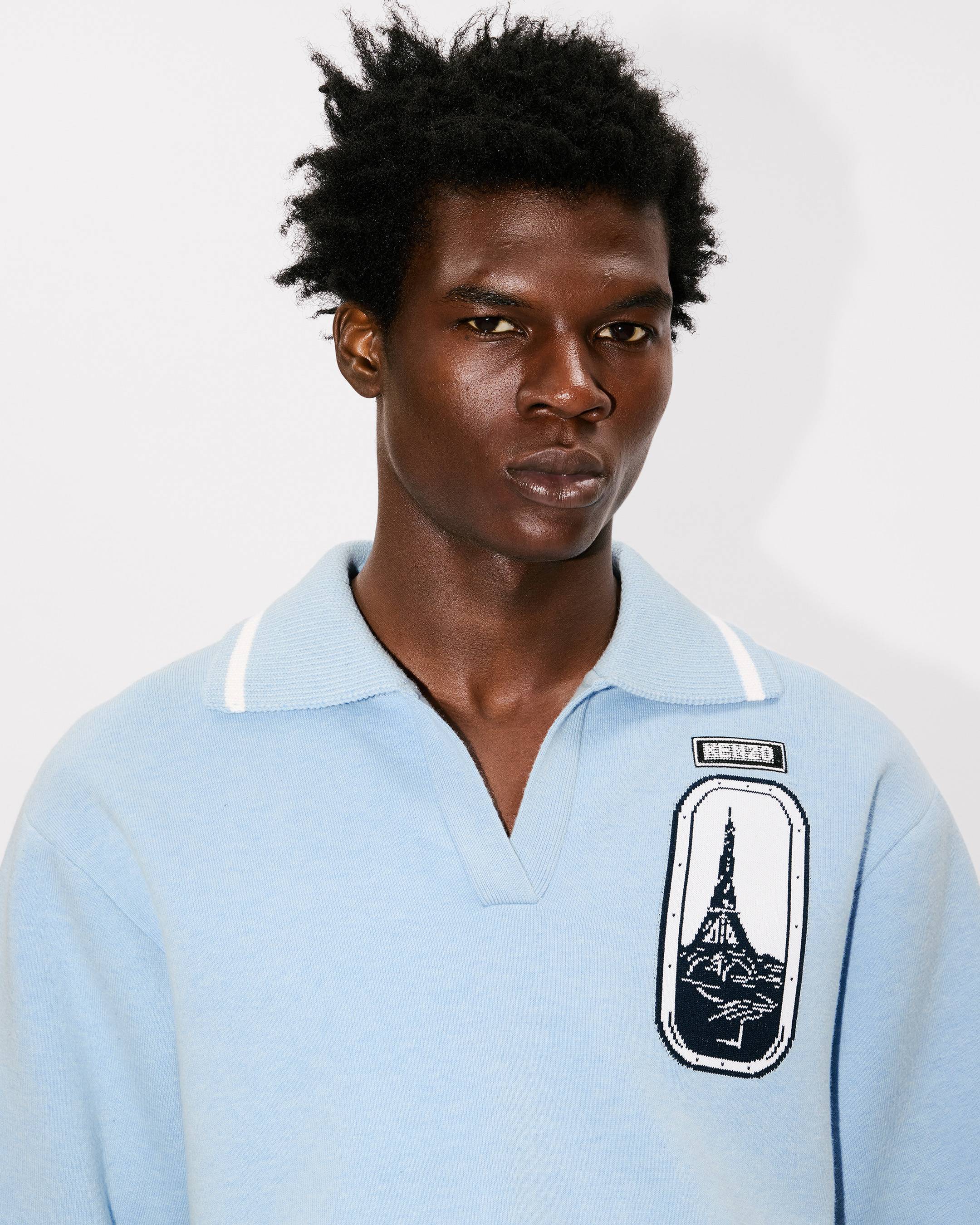 'KENZO City' knitted polo in cotton wool