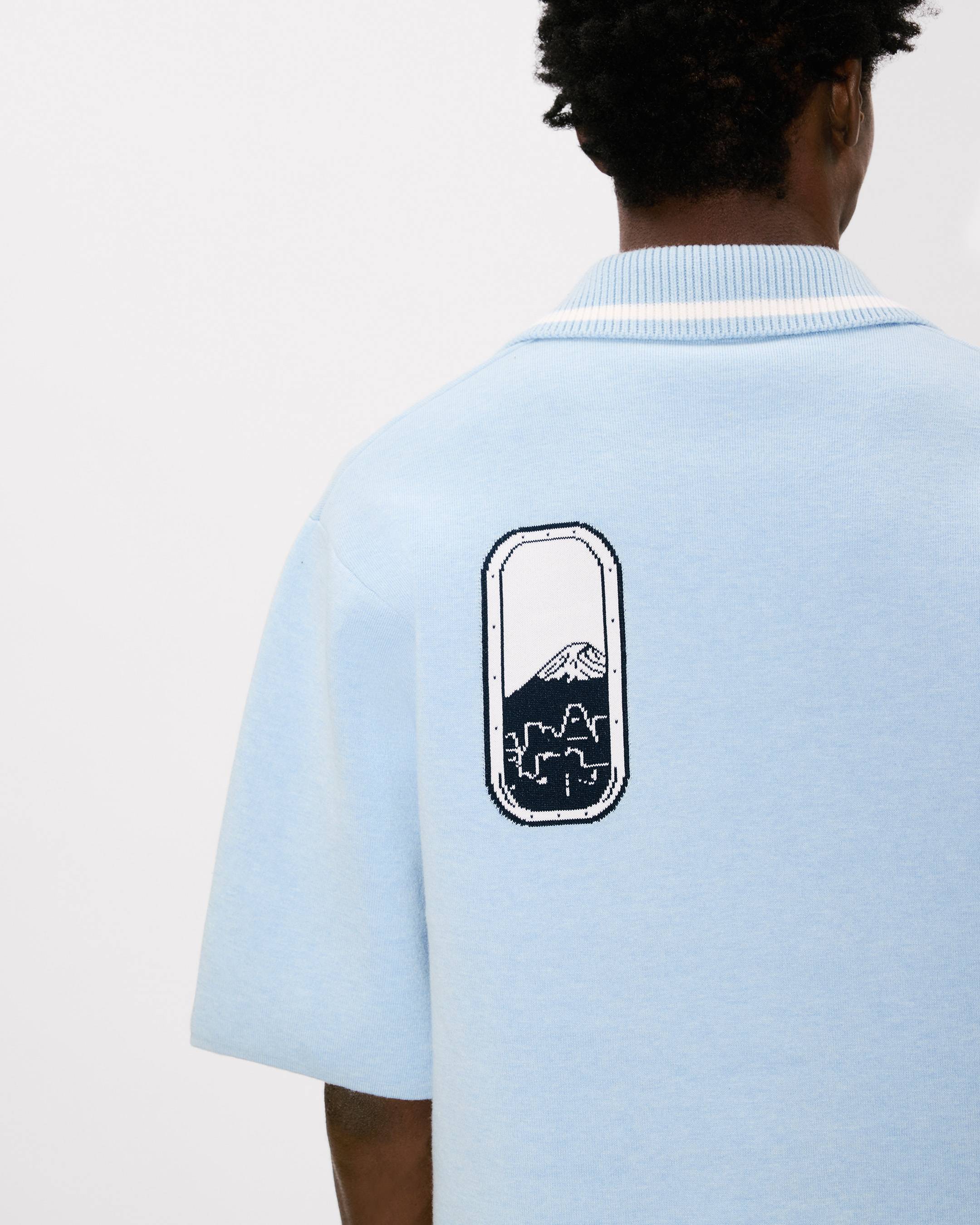 'KENZO City' knitted polo in cotton wool