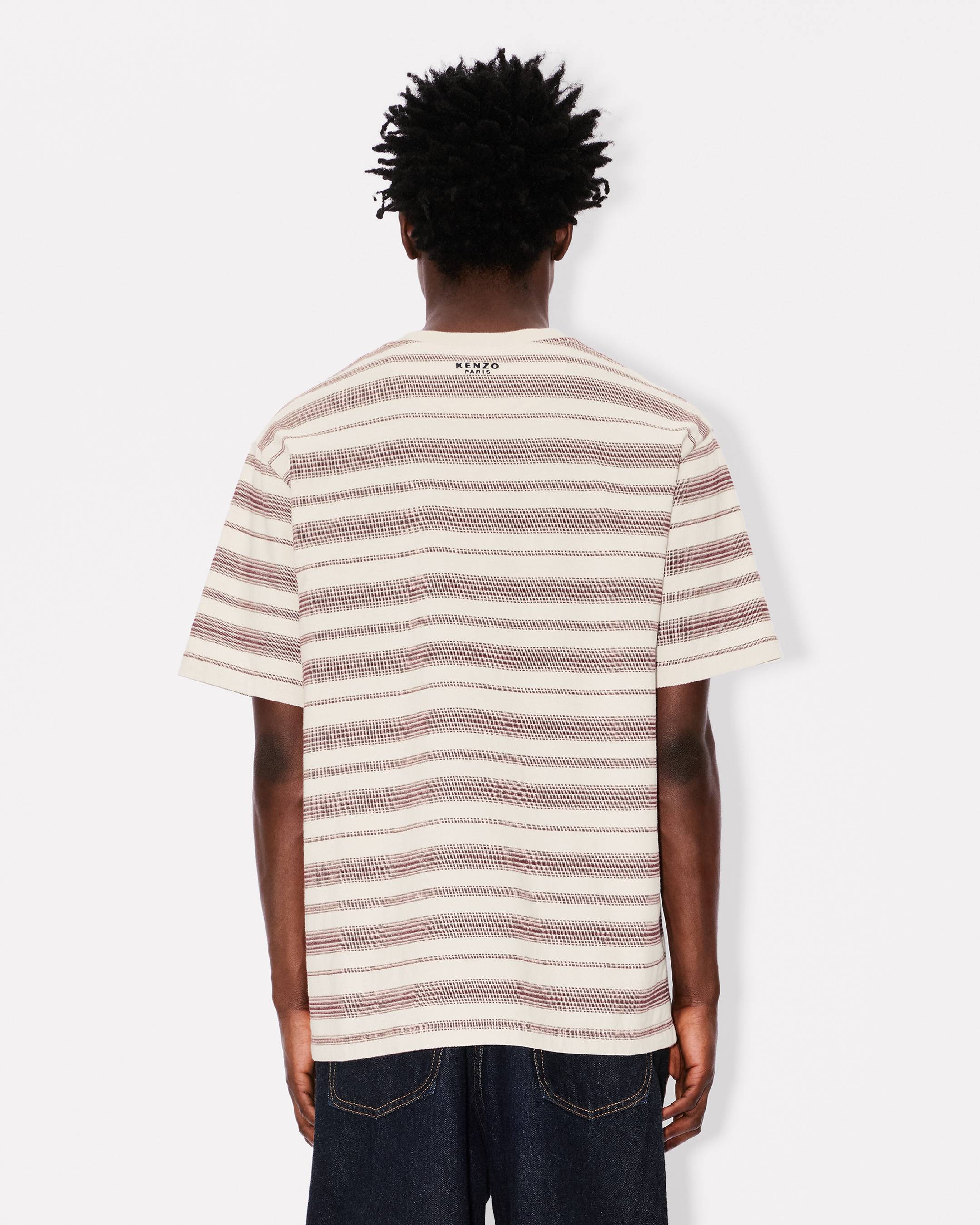 'Boke Flower' striped embroidered T-shirt in cotton