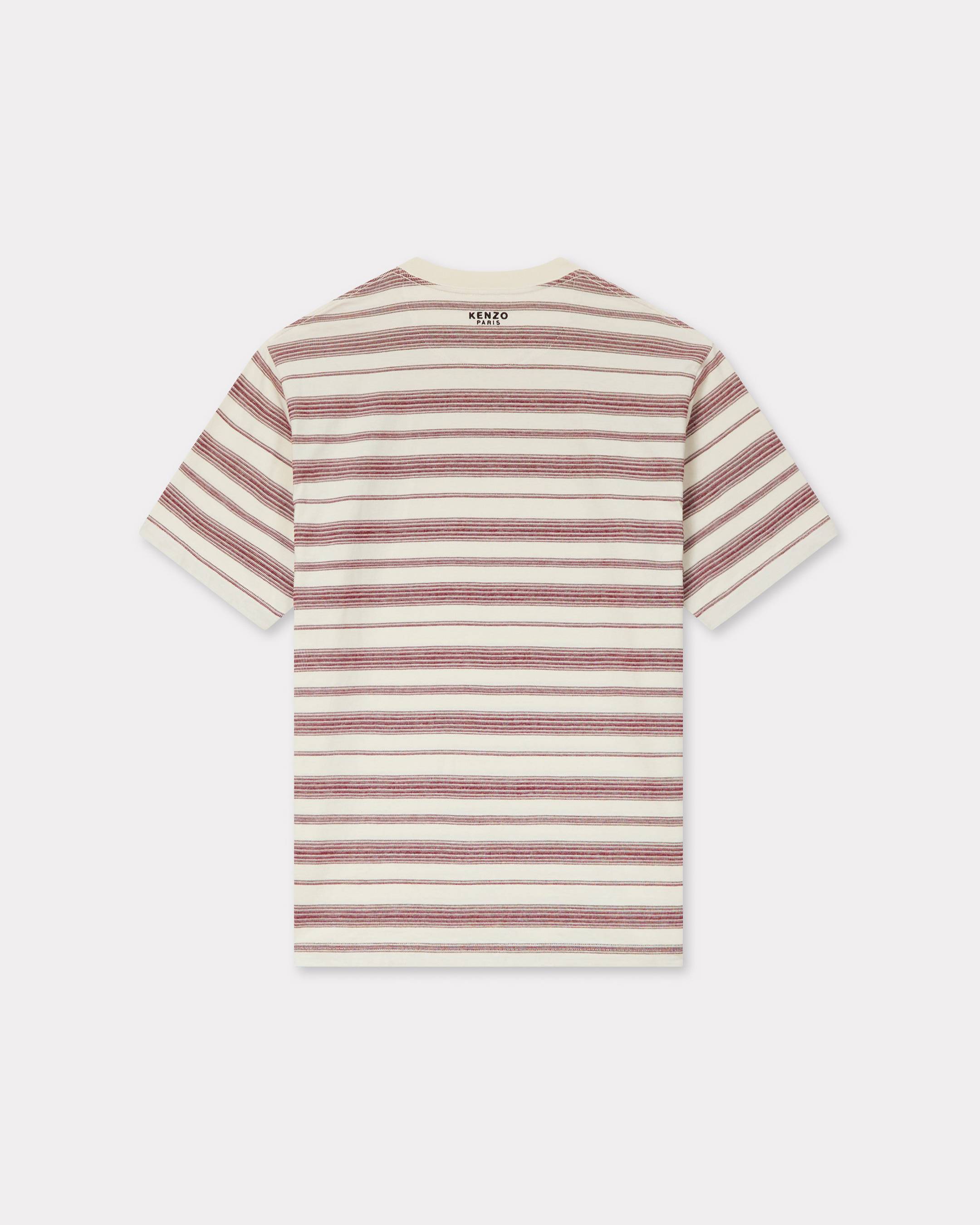 'Boke Flower' striped embroidered T-shirt in cotton