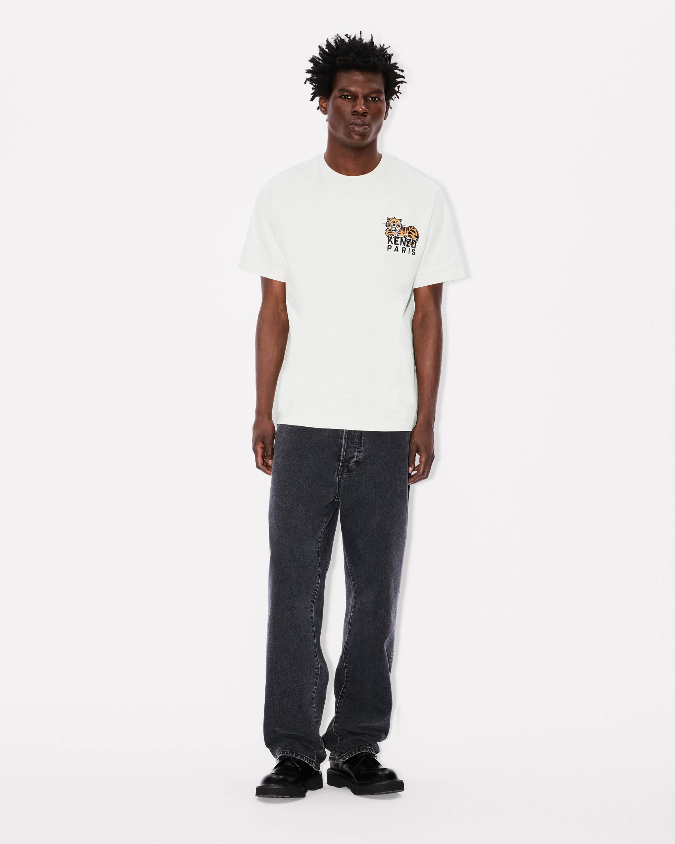 'KENZO Happy Tiger' embroidered T-shirt in cotton