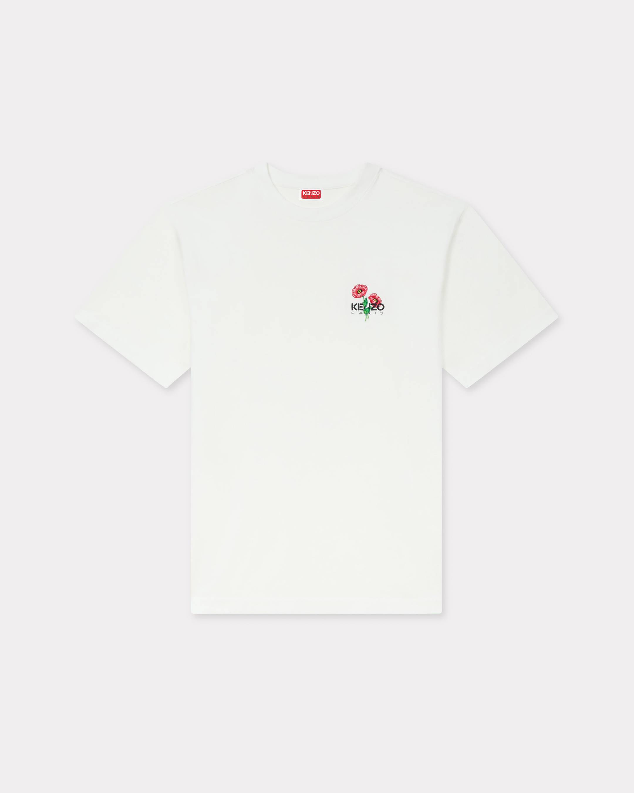 KENZO ' Archive Bouquet' Embroidered T-shirt , Man, Off White, Size Xxxl, Cotton