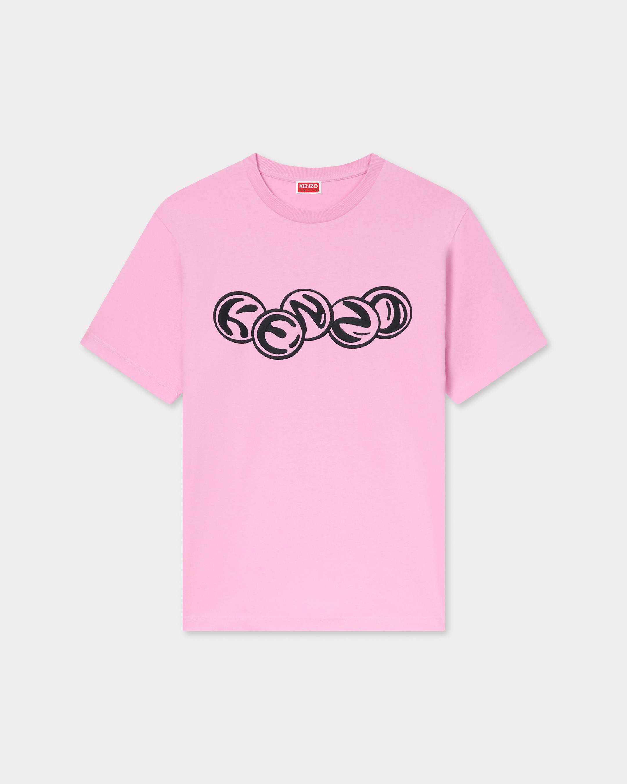 KENZO ' Pachinko' Embroidered T-shirt , Man, Pink, Size S, Cotton