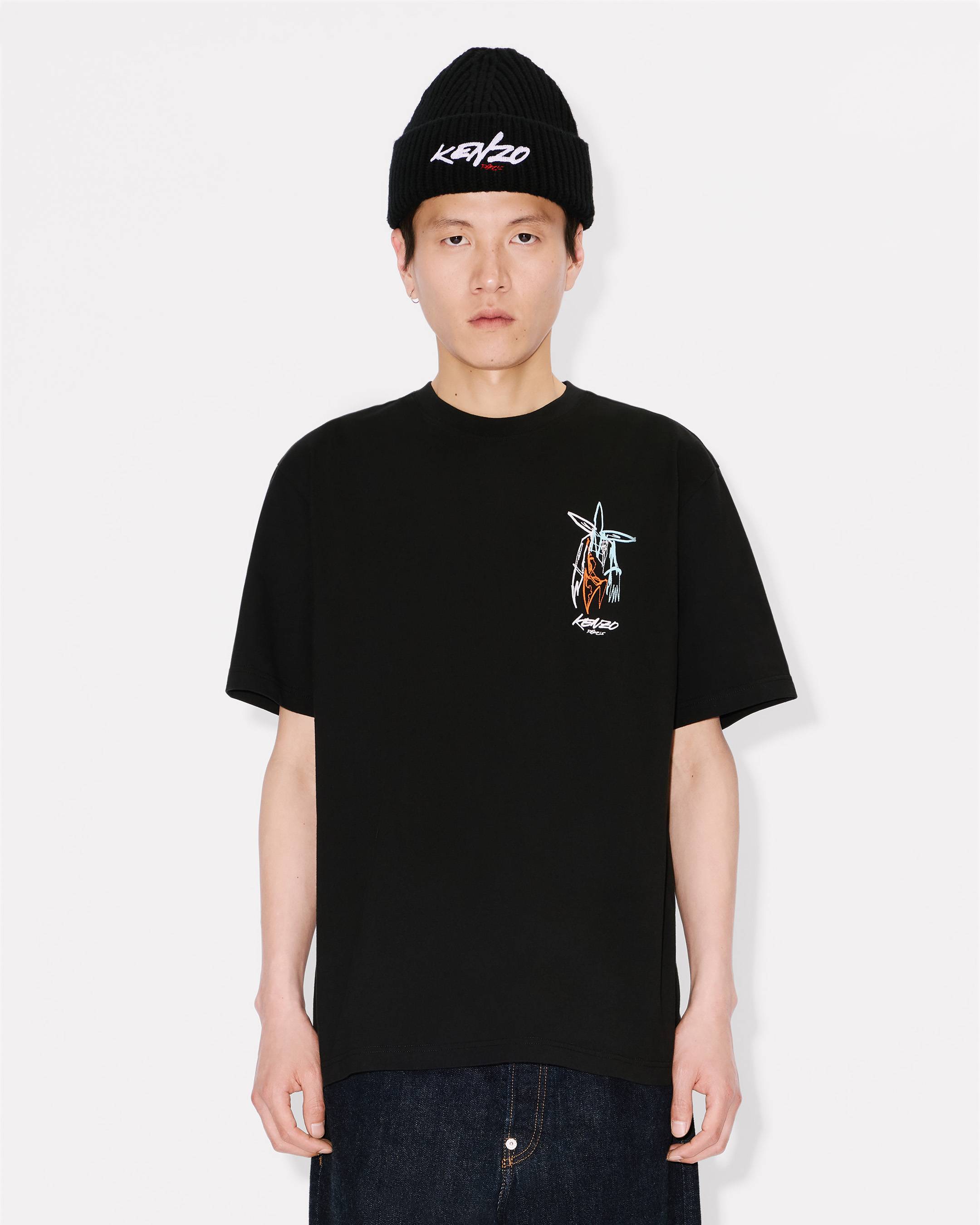 Kenzo x Futura 2000' エンブロイダリー コットン Tシャツ
