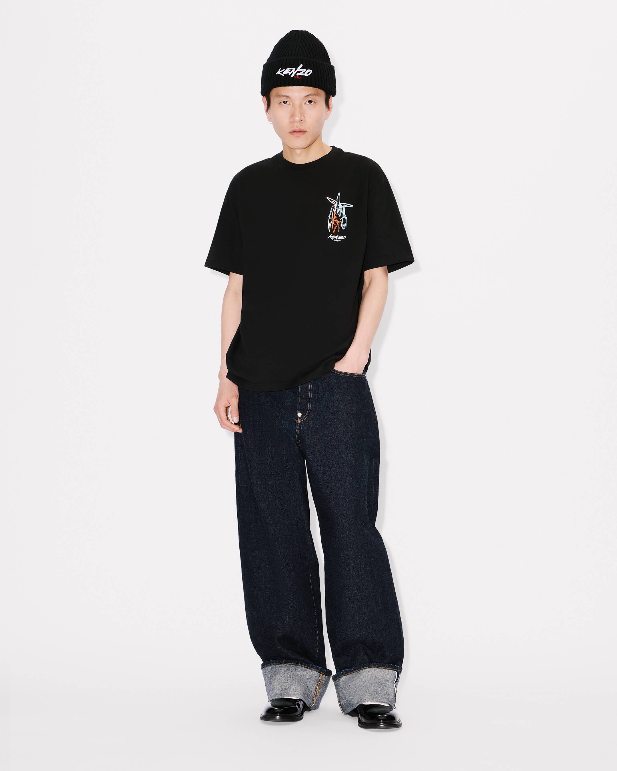 Kenzo x Futura 2000' エンブロイダリー コットン Tシャツ