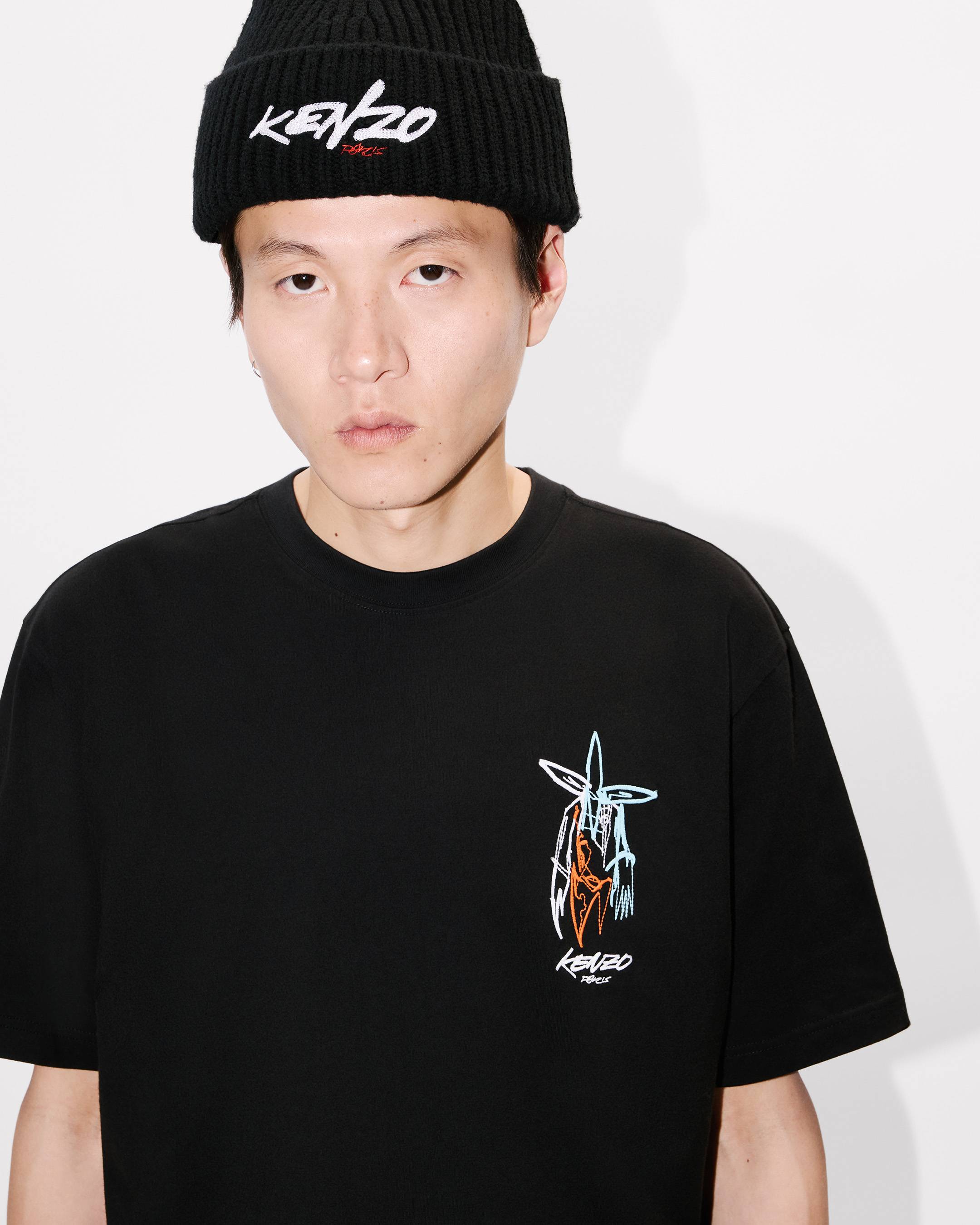 Kenzo x Futura 2000' エンブロイダリー コットン Tシャツ