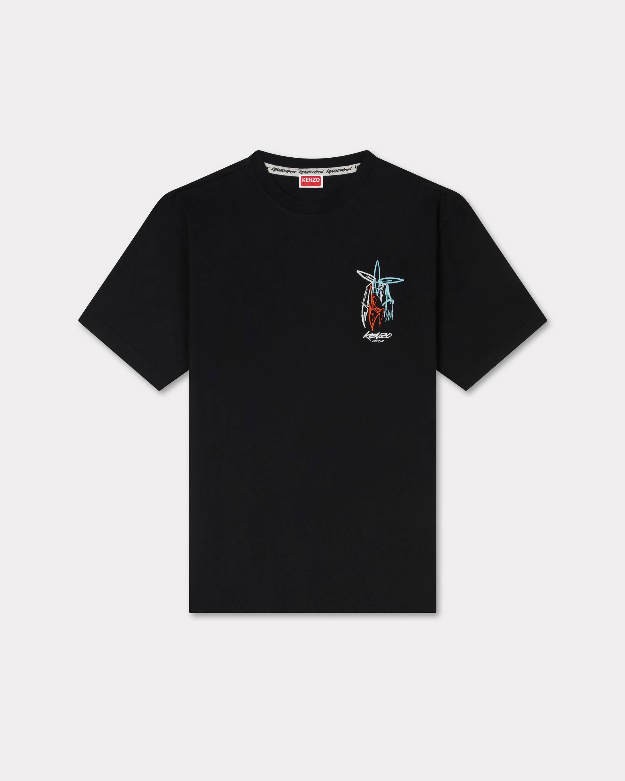 KENZO ' x Futura 2000' Embroidered T-shirt , Man, Black, Size S, Cotton