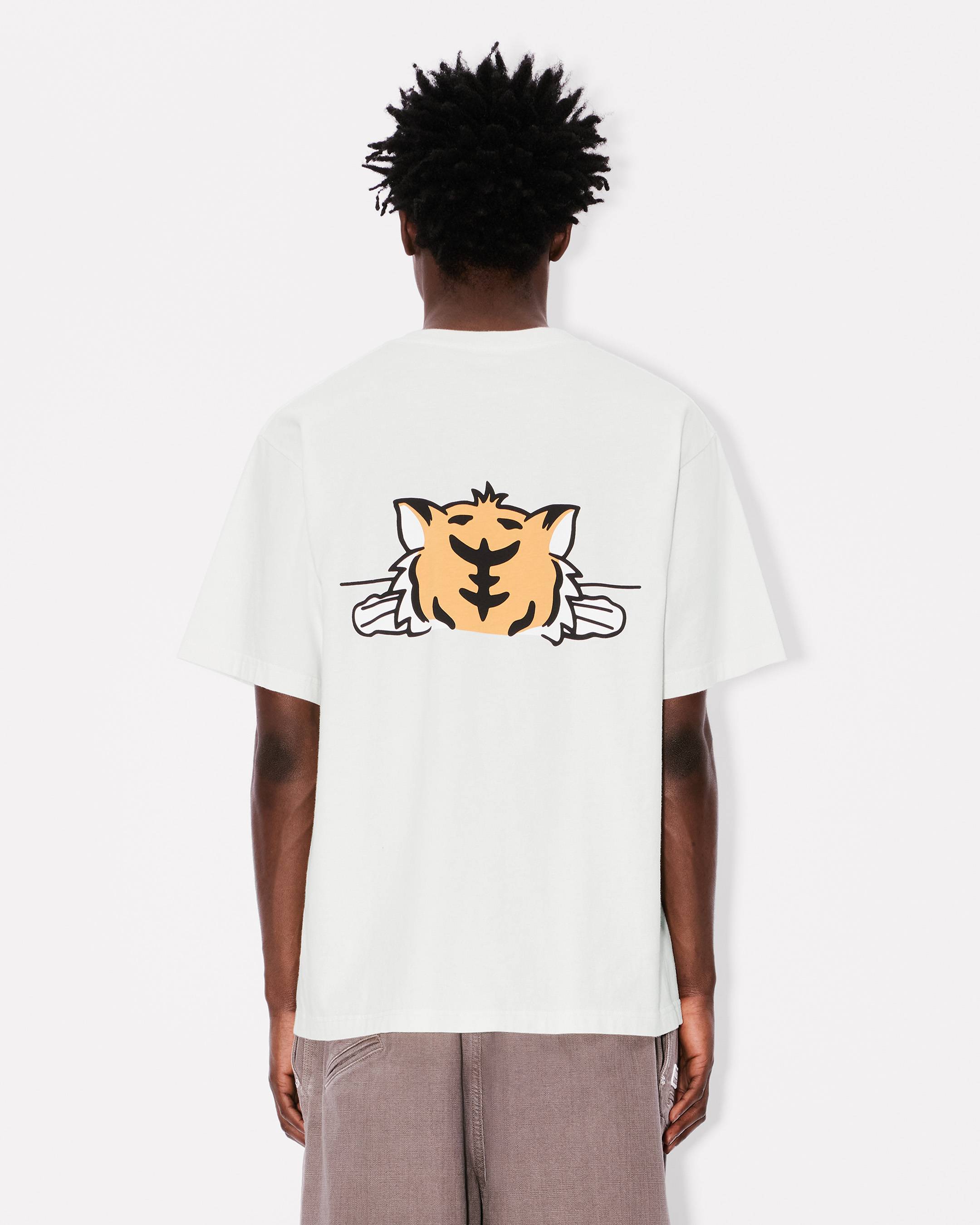 Tシャツ・カットソー KENZO FW25 'Happy Kenzo' T-shirt (FF65TS4514SG 02) KENZO Happy Tiger' oversized T-shirt in cotton | Men's | KENZO