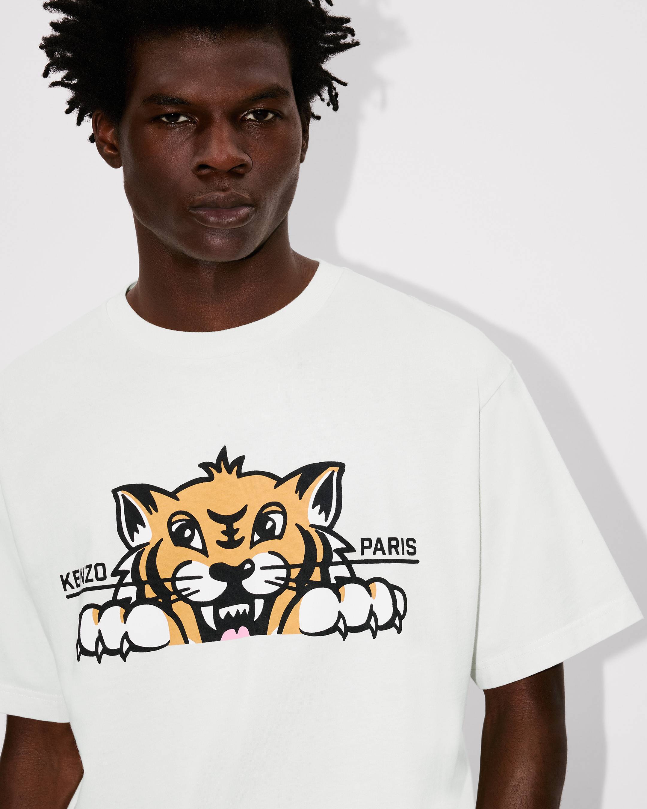 Tシャツ・カットソー HAPPY TIGER T-SHIRT KENZO Happy Tiger' oversized T-shirt in cotton | Men's | KENZO