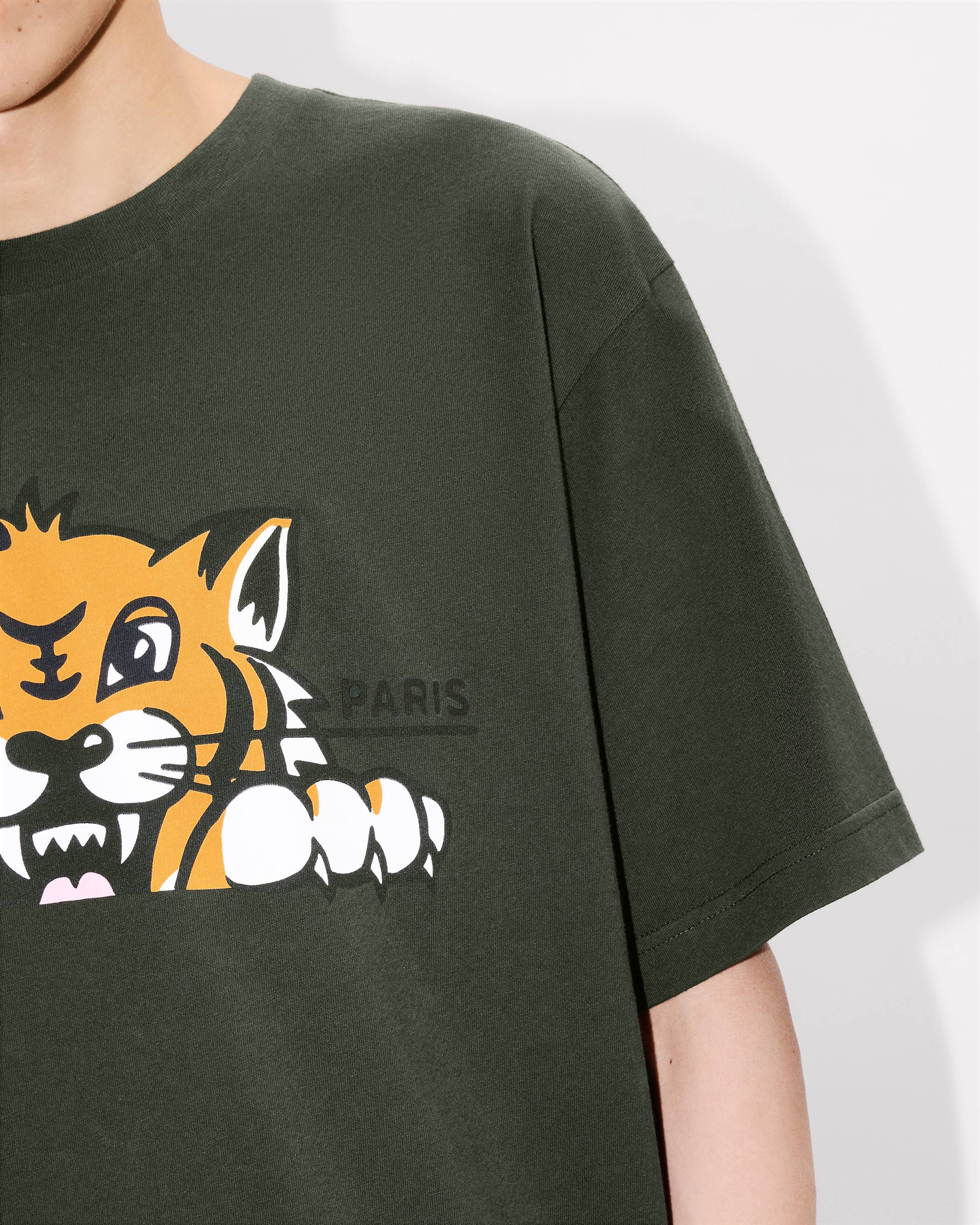 KENZO Happy Tiger' oversized T-shirt in cotton | Men's | KENZO