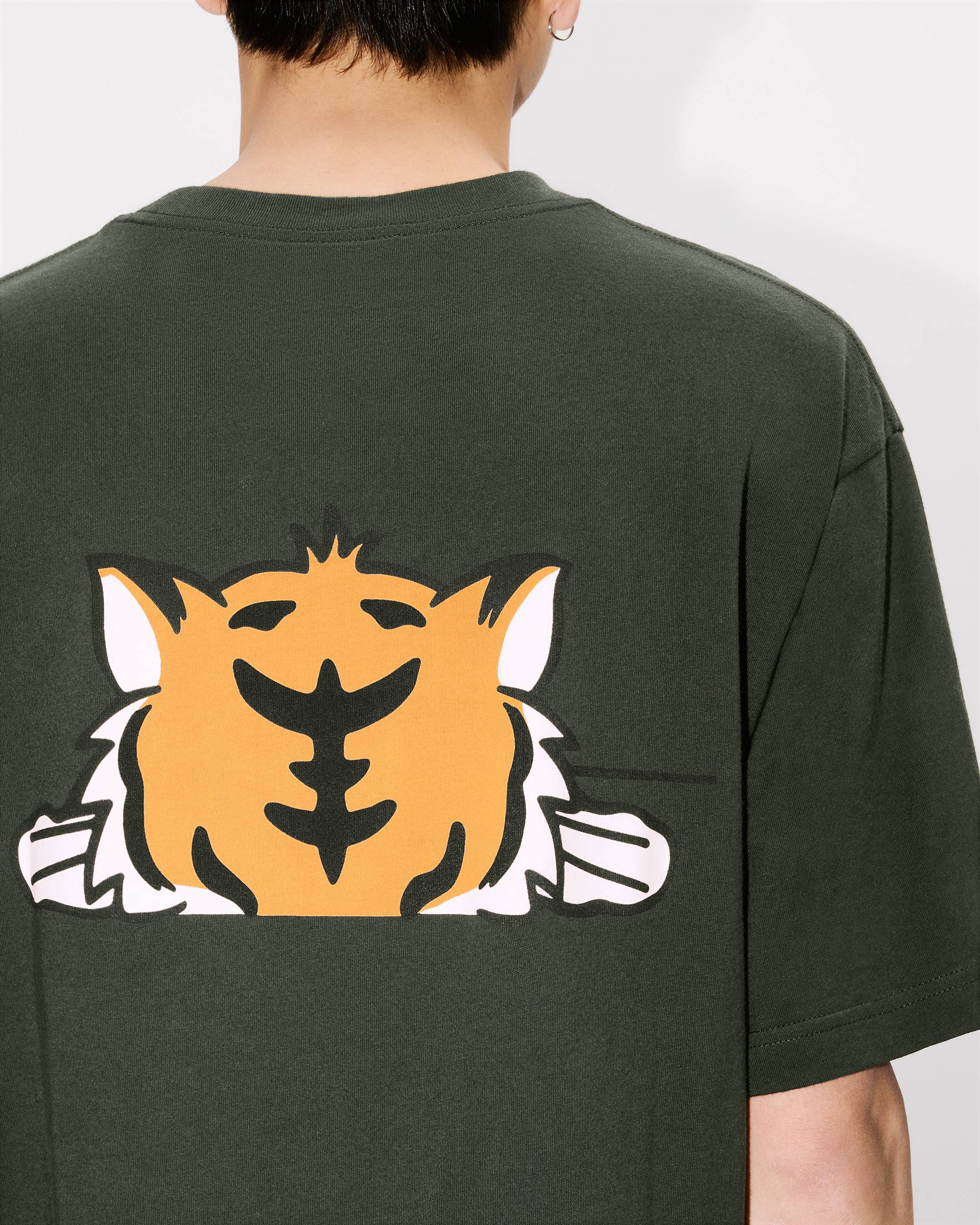 KENZO Happy Tiger' oversized T-shirt in cotton | Men's | KENZO