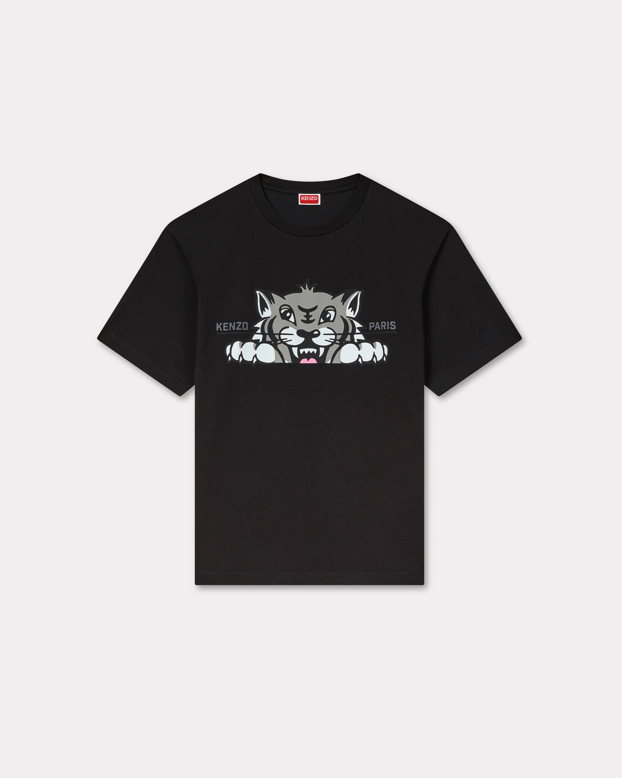 KENZO 'Kenzo Happy Tiger' Oversized T-shirt In Cotton Black Mens - Size M