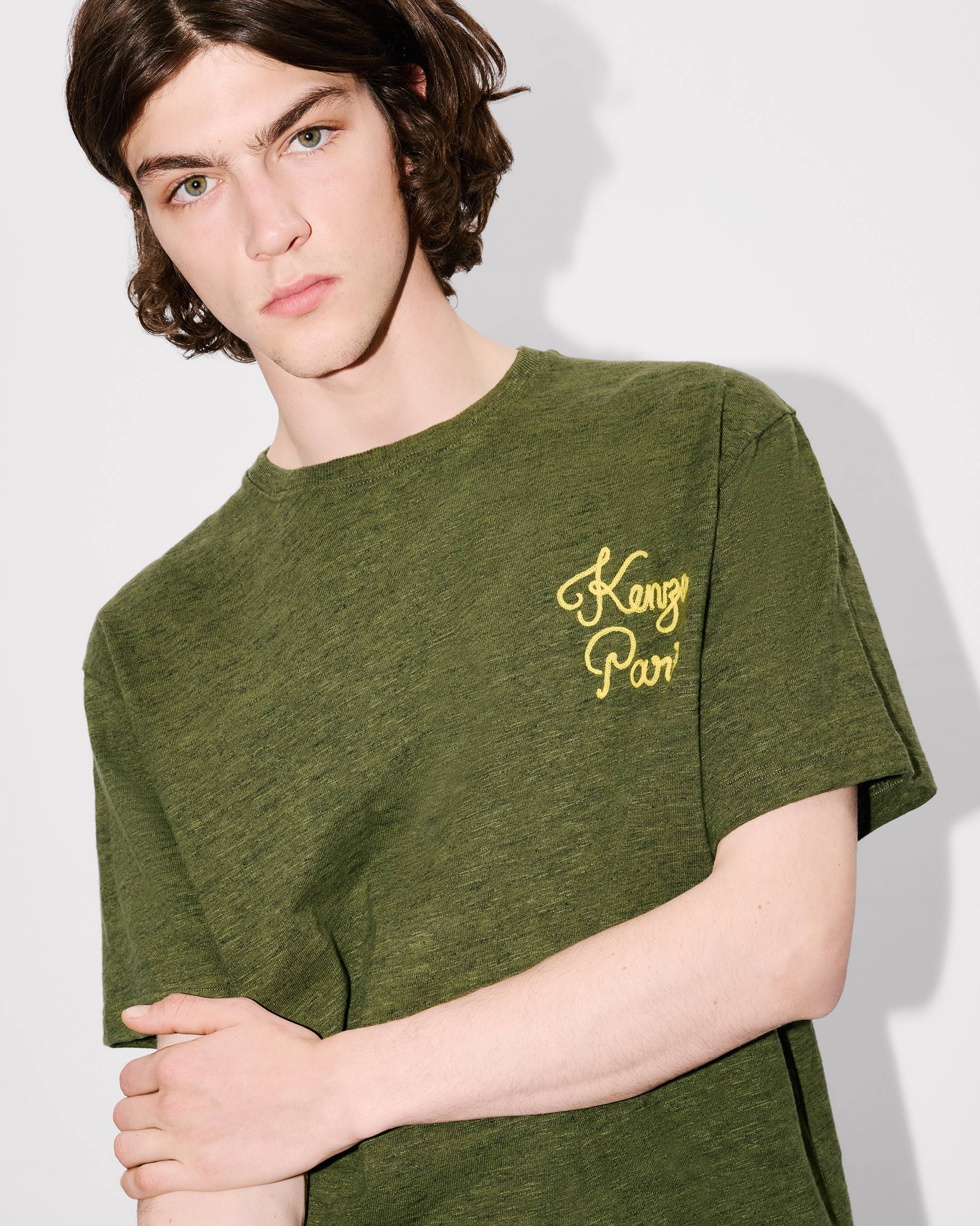 'KENZO Paris Chainstitch' embroidered T-shirt in cotton