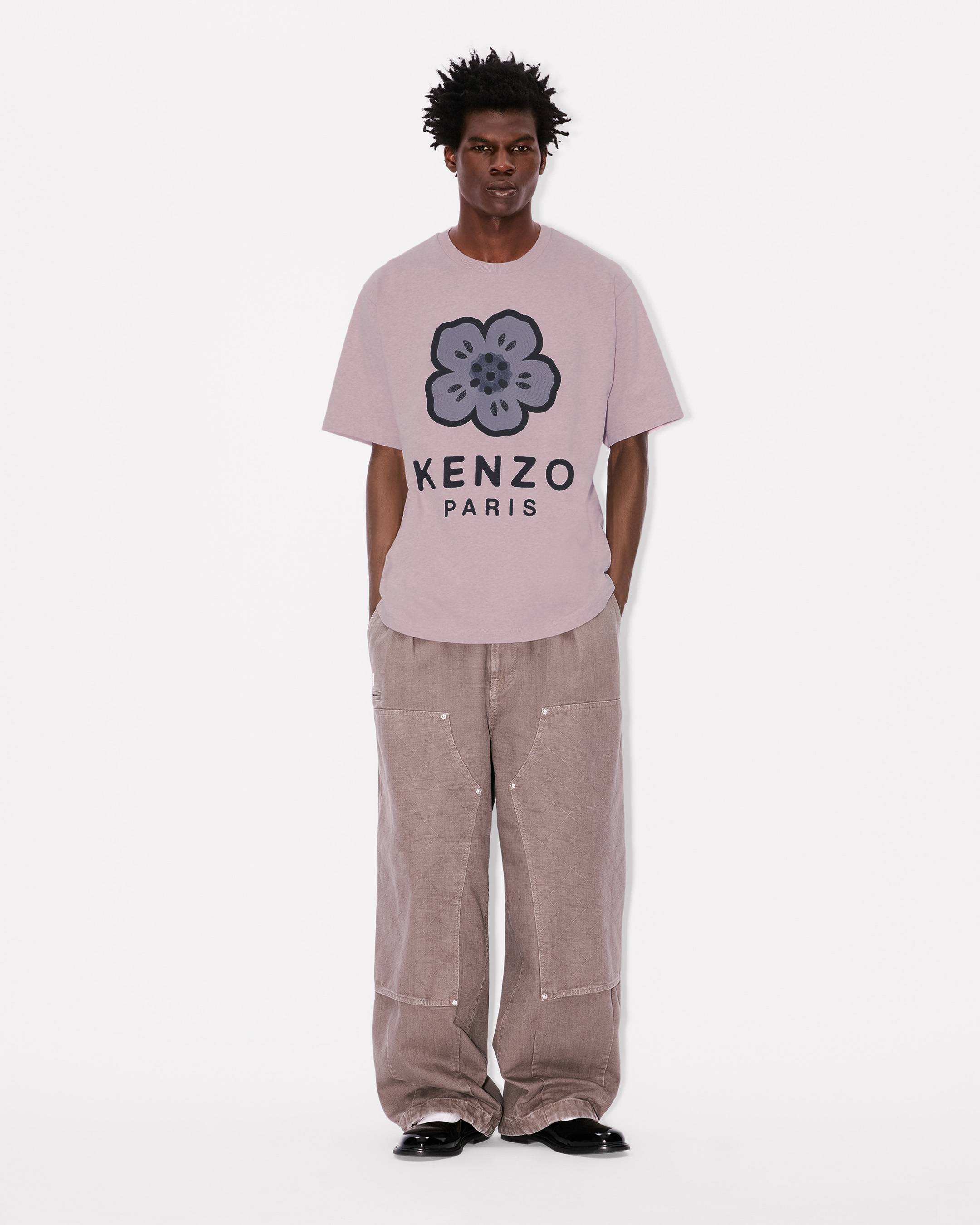 'Boke Flower' embroidered oversized T-shirt in cotton