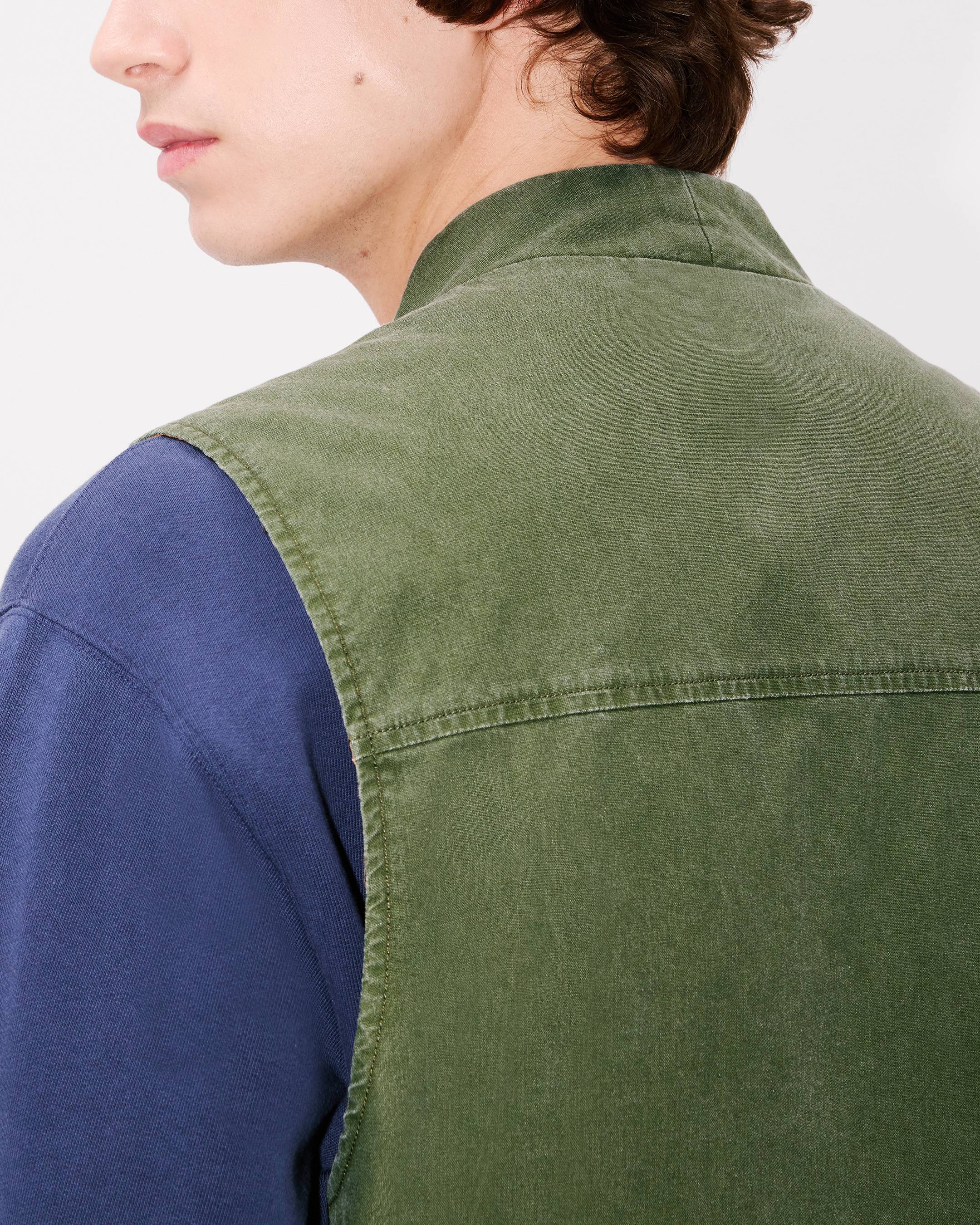 'KENZO Elephant Logo' embroidered multipocket gilet coated cotton