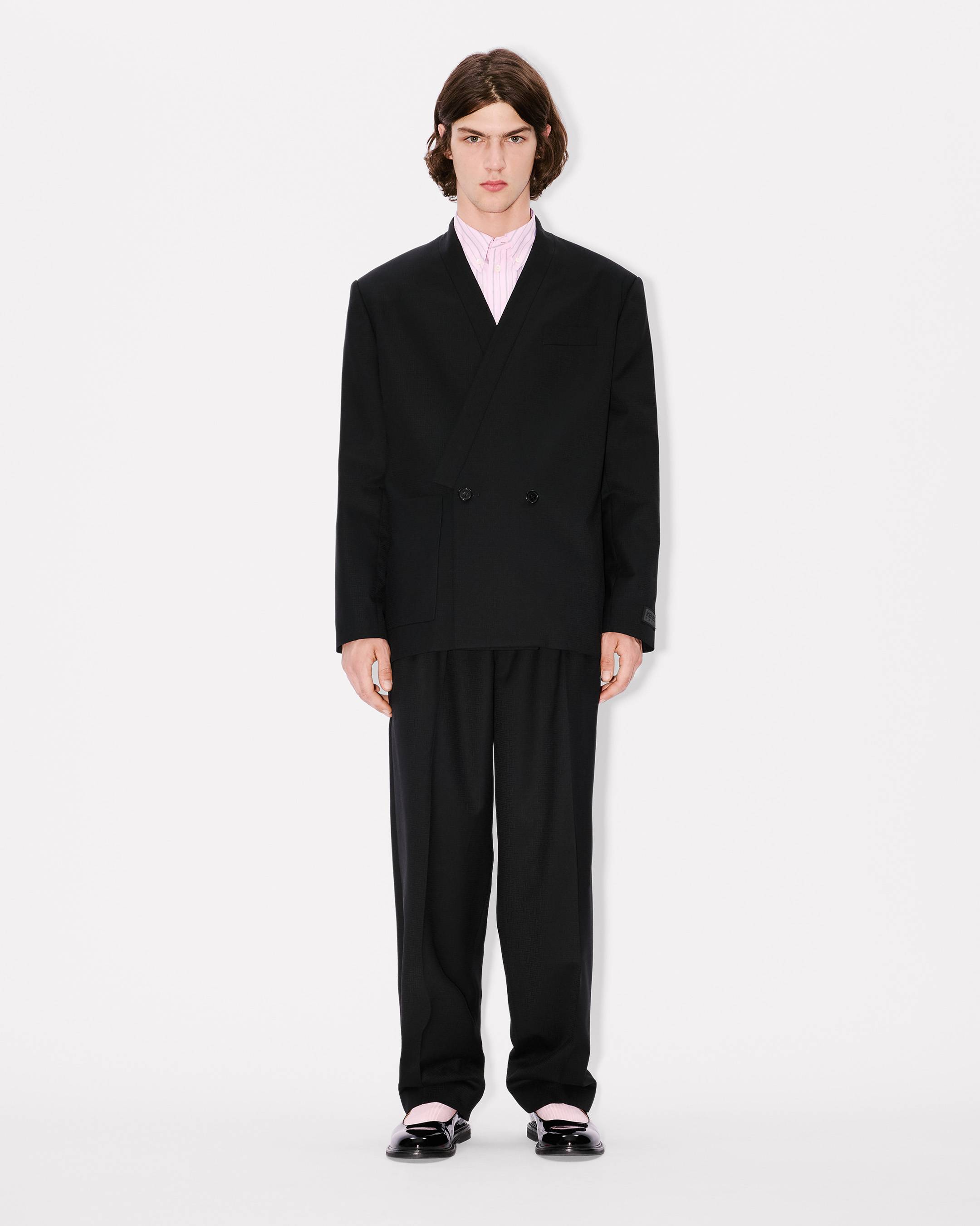 'KENZO Weave' kimono tailored jacket in wool jacquard